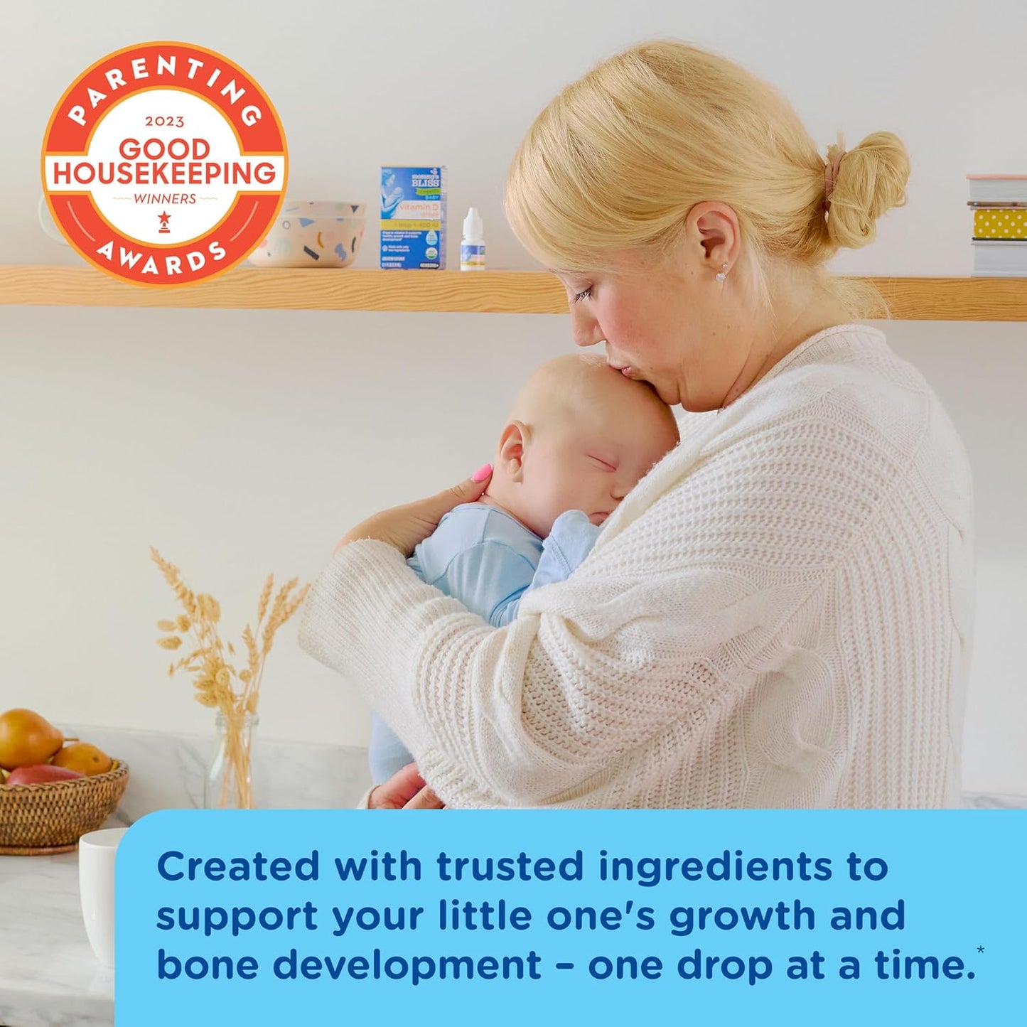Organic Baby Vitamin D Drops for Healthy Growth and Bone Development | Age Newborn+ | 0.11 Fl Oz (100 Servings) | Pack of 2