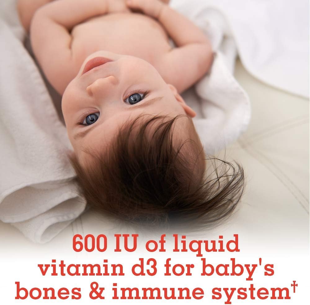 Organic Baby Vitamin D3 Liquid - 600 IU (15 mcg) for Bone & Immune Support - Gluten Free & Non-GMO - 56 mL - BoostGo Australia