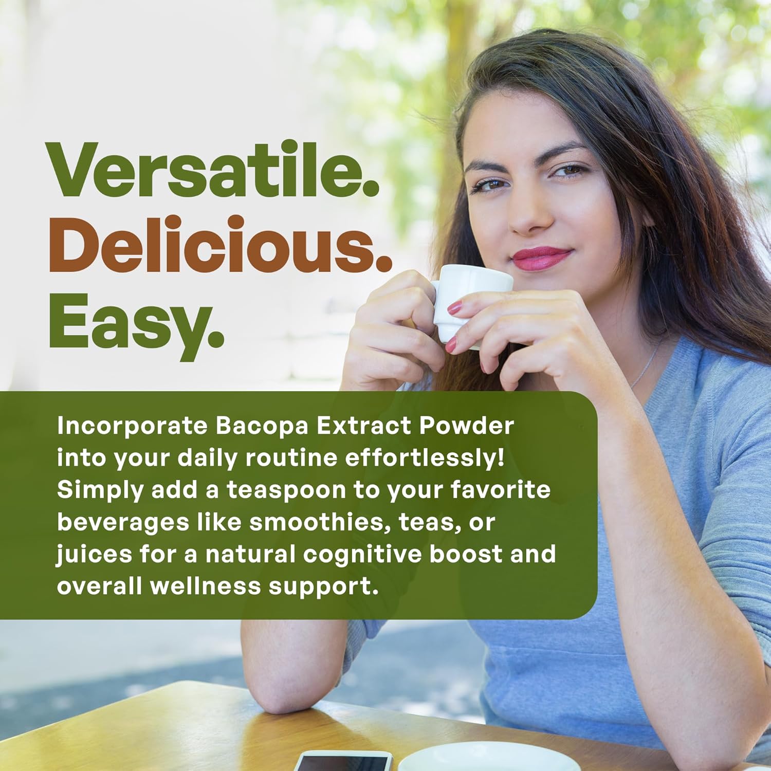 Organic Bacopa Monnieri Extract Powder - 50% Bacosides - Herbal Brahmi Supplement - 8 oz.