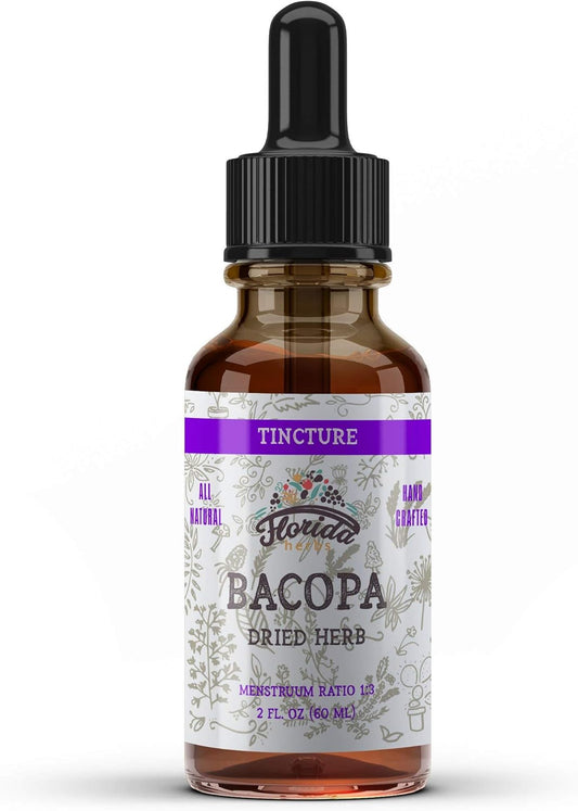 Organic Bacopa Monnieri Liquid Extract - Herbal Supplement, Non-GMO, Cold-Pressed, 700mg, 4oz