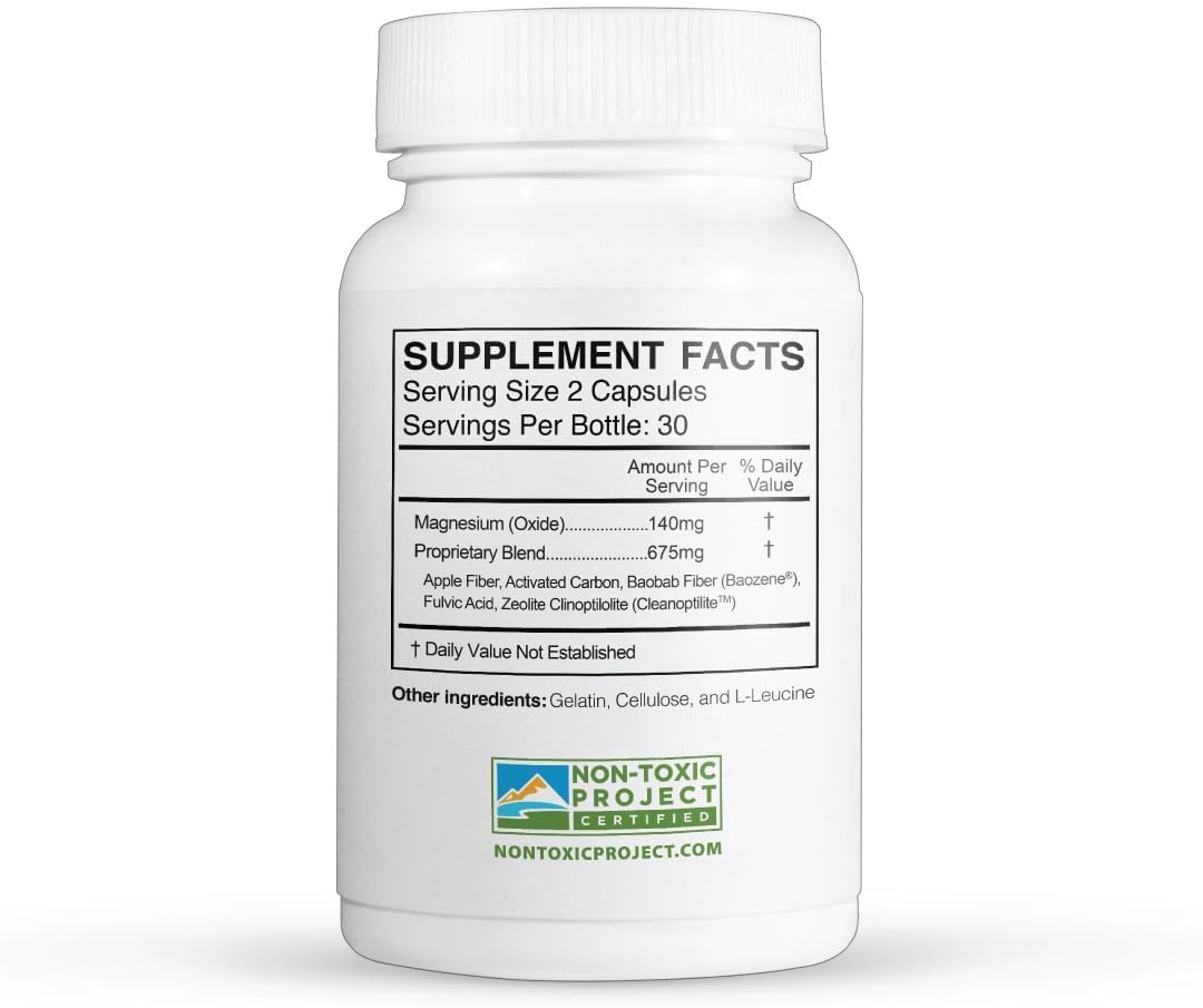 Organic Bamboo Activated Charcoal Capsules - Gut Detox & Binder - TrueCarbonCleanse™ - 60 Capsules - Vegan, Non GMO, Gluten & Soy Free