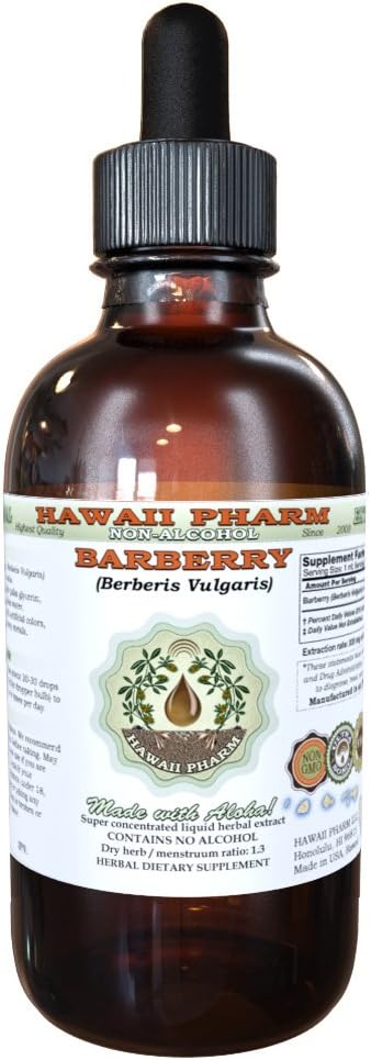 Organic Barberry Alcohol-Free Liquid Extract - 2 oz Glycerite from Hawaii Pharm