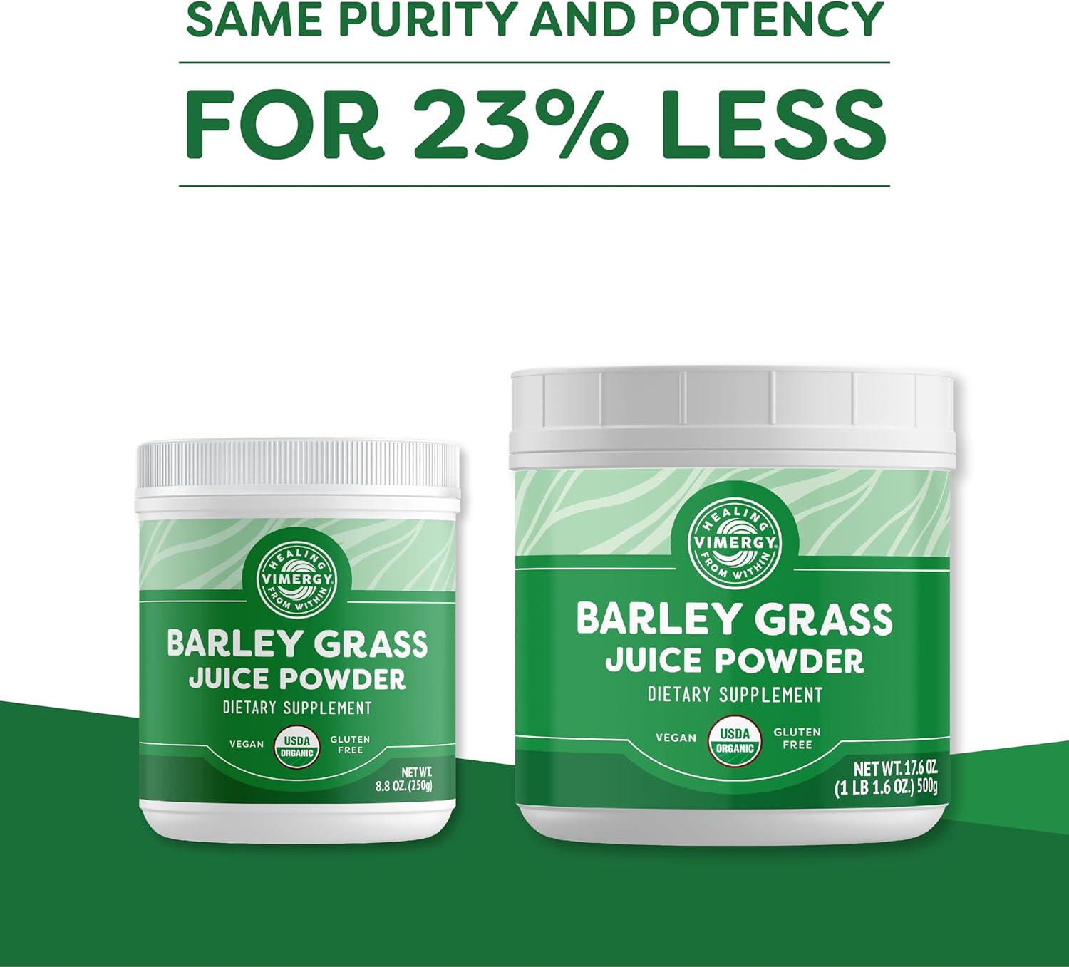 Organic Barley Grass Juice Powder - Superfood for Cardiovascular Health - Vegan & Gluten-Free - 500g Value Size by Vimergy - BoostGo Australia