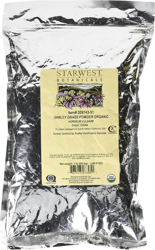 Organic Barley Grass Powder - 1 Pound by Starwest Botanicals
