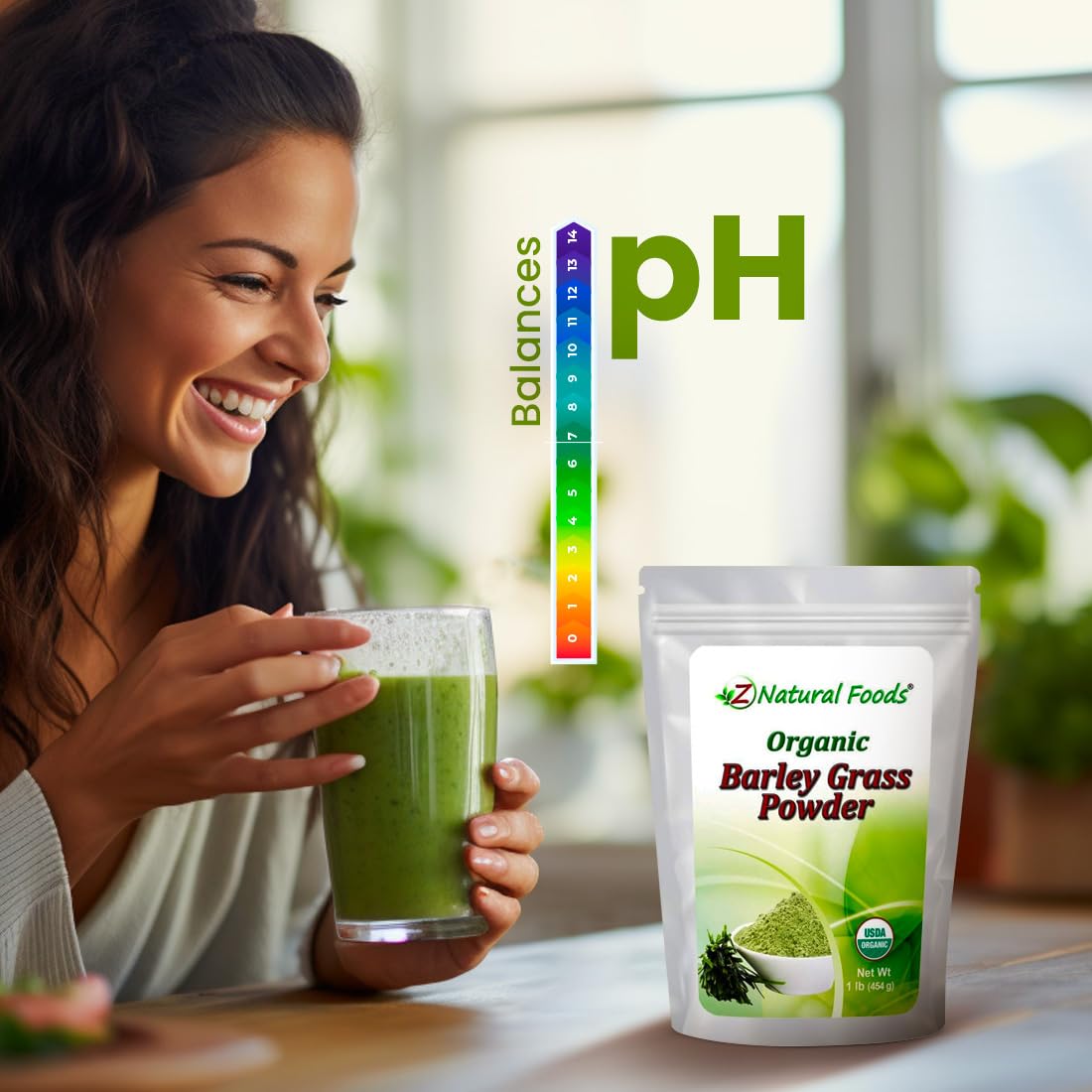 Organic Barley Grass Powder - Antioxidant-Rich Superfood, Energy Booster - 100% Natural, Vegan, Gluten Free - 1 Lb