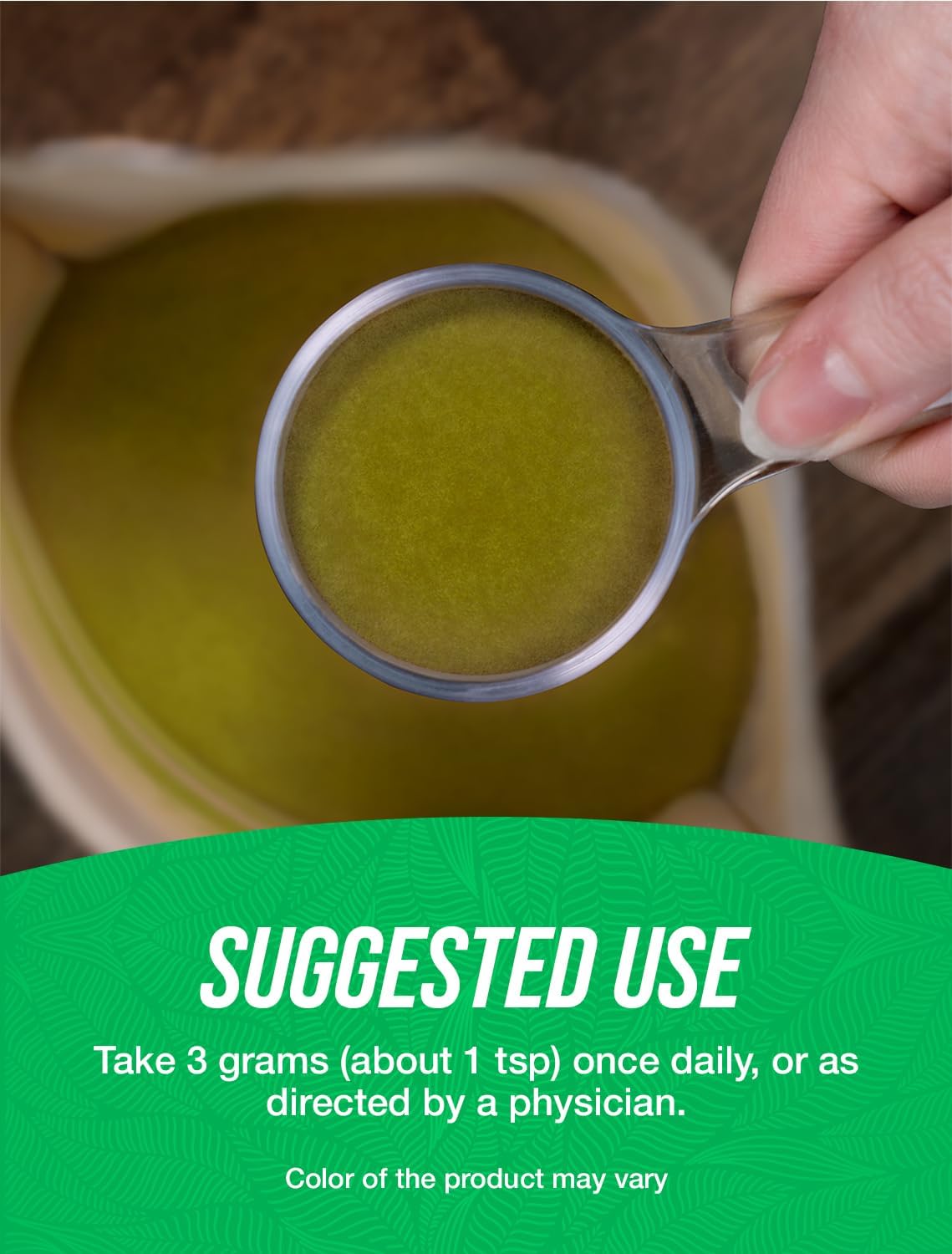 Organic Barley Grass Powder - Vegan-Friendly Green Superfood Supplement, 3g per Serving, 500g (1.1 lbs) Pack of 1