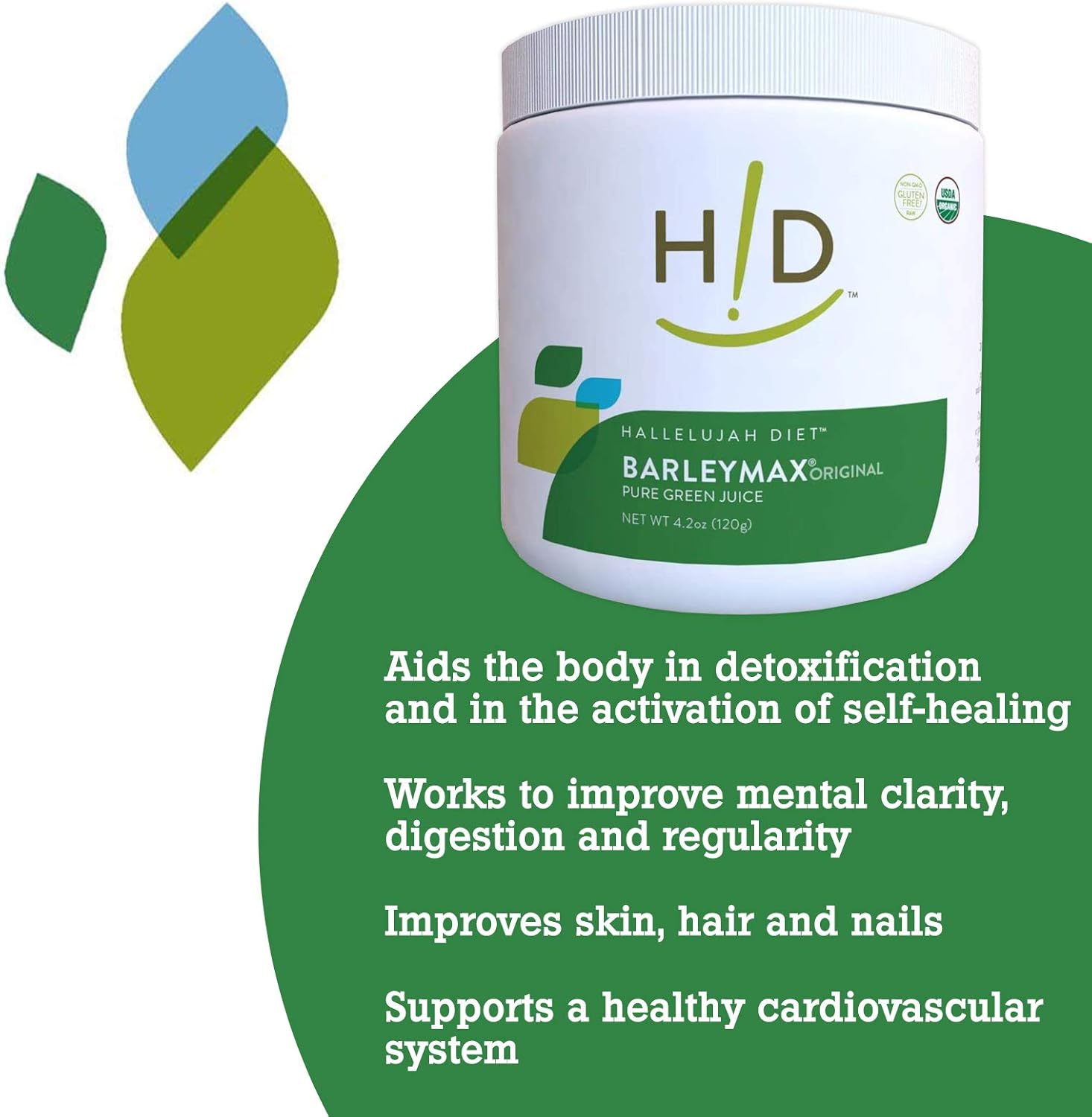 Organic BarleyMax Juice Powder - Original Blend of Barley and Alfalfa Grass, 4.2oz (30 Day Supply)