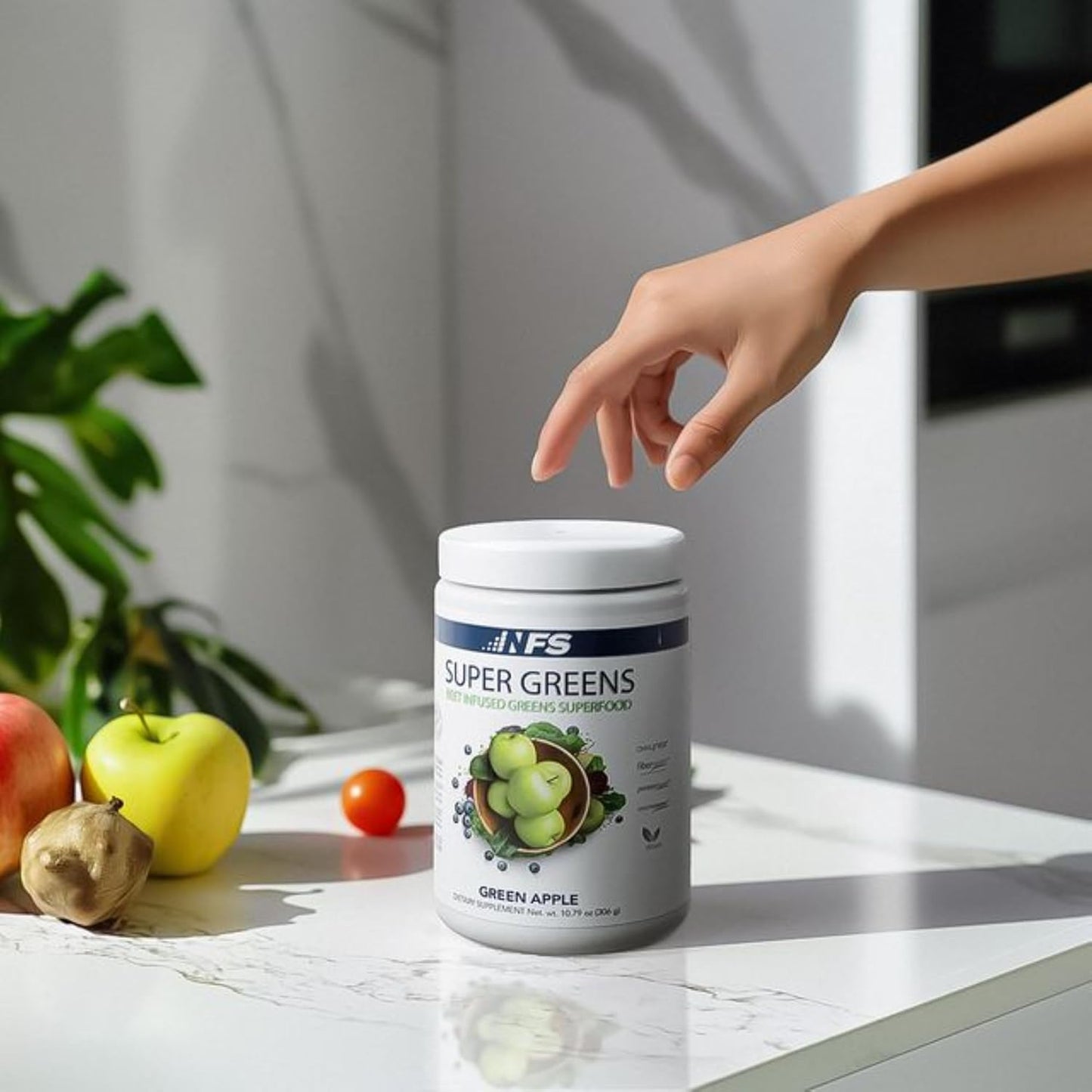 Organic Beet-Infused Super Greens Powder with Protein, Antioxidants & Probiotics - Supports Blood Pressure, Digestion & Energy - 30 Servings