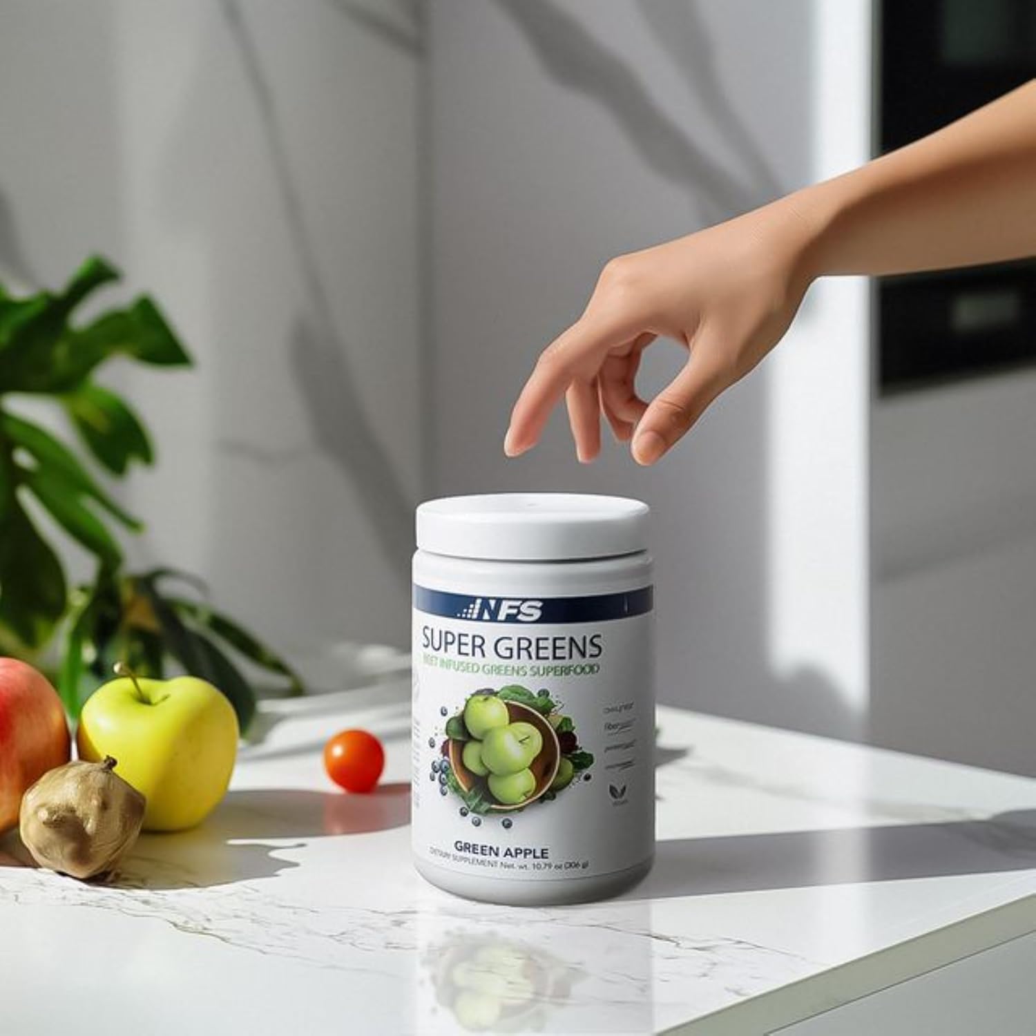 Organic Beet-Infused Super Greens Powder with Protein, Antioxidants & Probiotics - Supports Blood Pressure, Digestion & Energy - 30 Servings