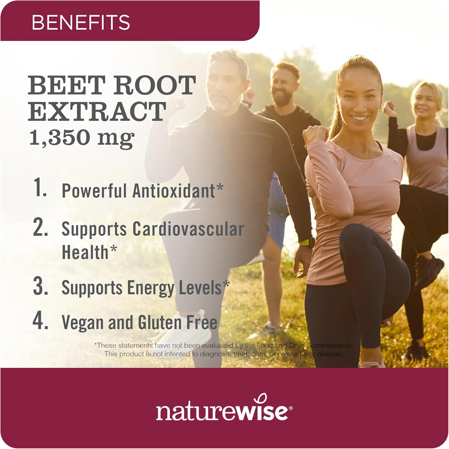 Organic Beet Root Capsules 1300mg - Nitric Oxide Booster for Circulation & Heart Health - Vegan, Gluten-Free, Non-GMO - 240 Capsules