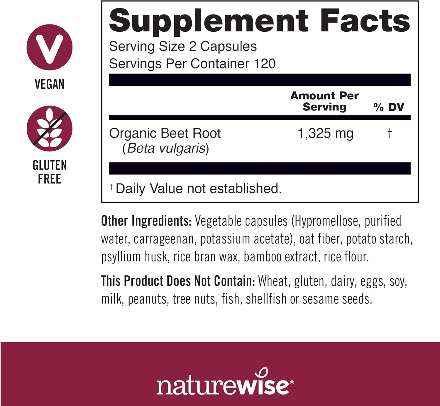 Organic Beet Root Capsules 1300mg - Nitric Oxide Booster for Circulation & Heart Health - Vegan, Gluten-Free, Non-GMO - 240 Capsules