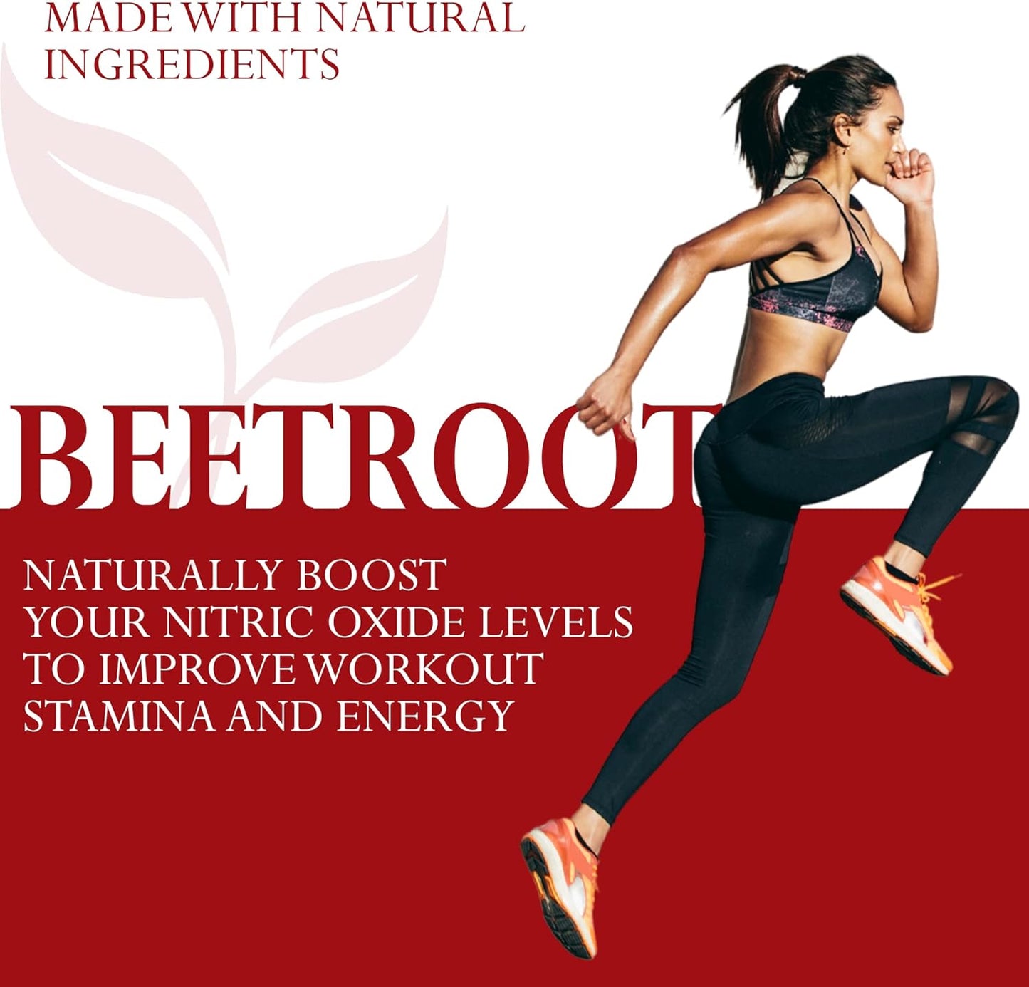 Organic Beet Root Powder Capsules - Nitric Oxide Booster for Men & Women - Non-GMO Gluten Free Vegan - 60CT