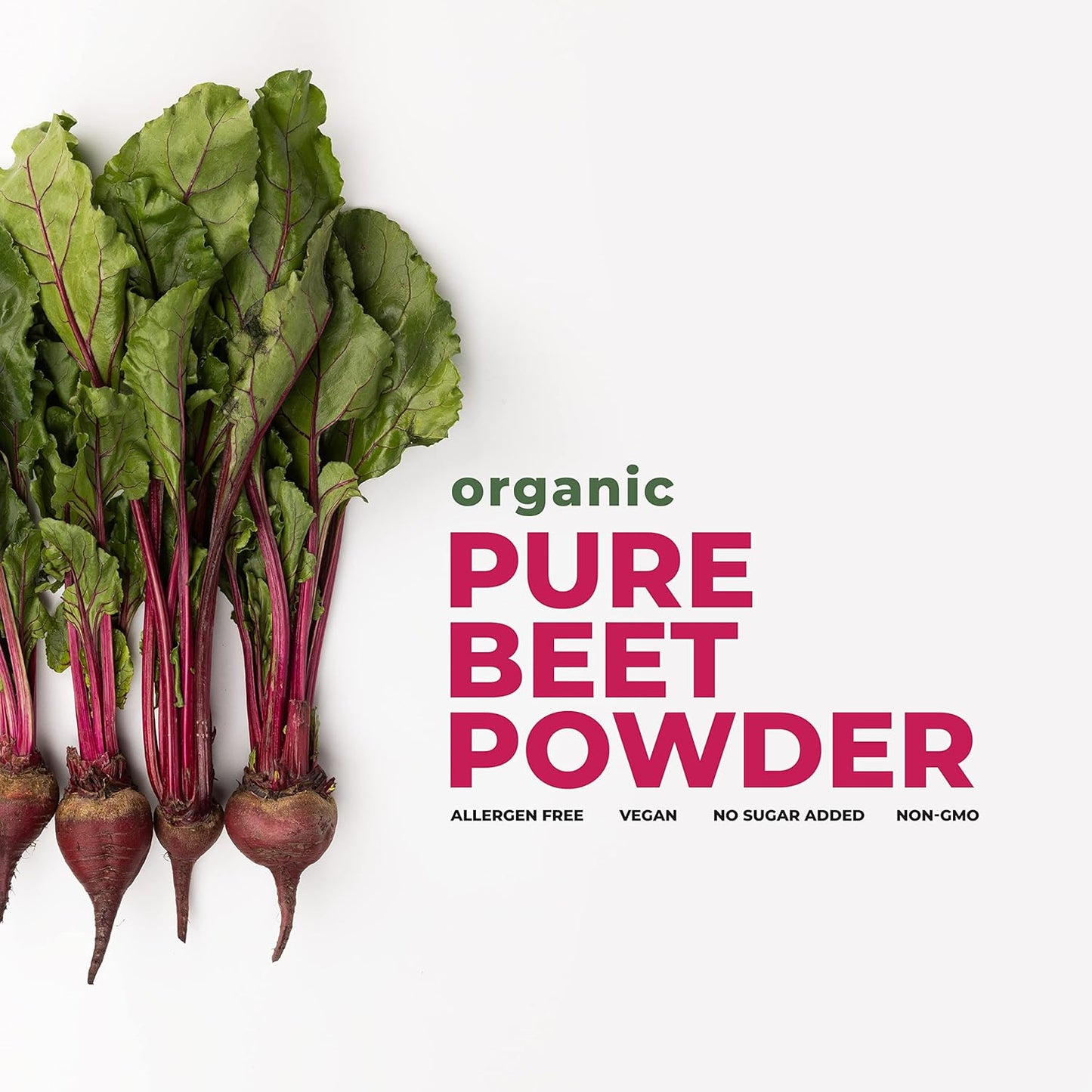 Organic Beet Root Powder for Heart Health and Energy Boost - Nitric Oxide Superfood for Circulation Support - 30+ Servings (1 LB)