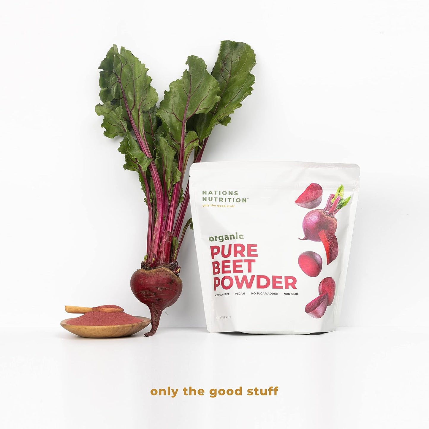 Organic Beet Root Powder for Heart Health and Energy Boost - Nitric Oxide Superfood for Circulation Support - 30+ Servings (1 LB)