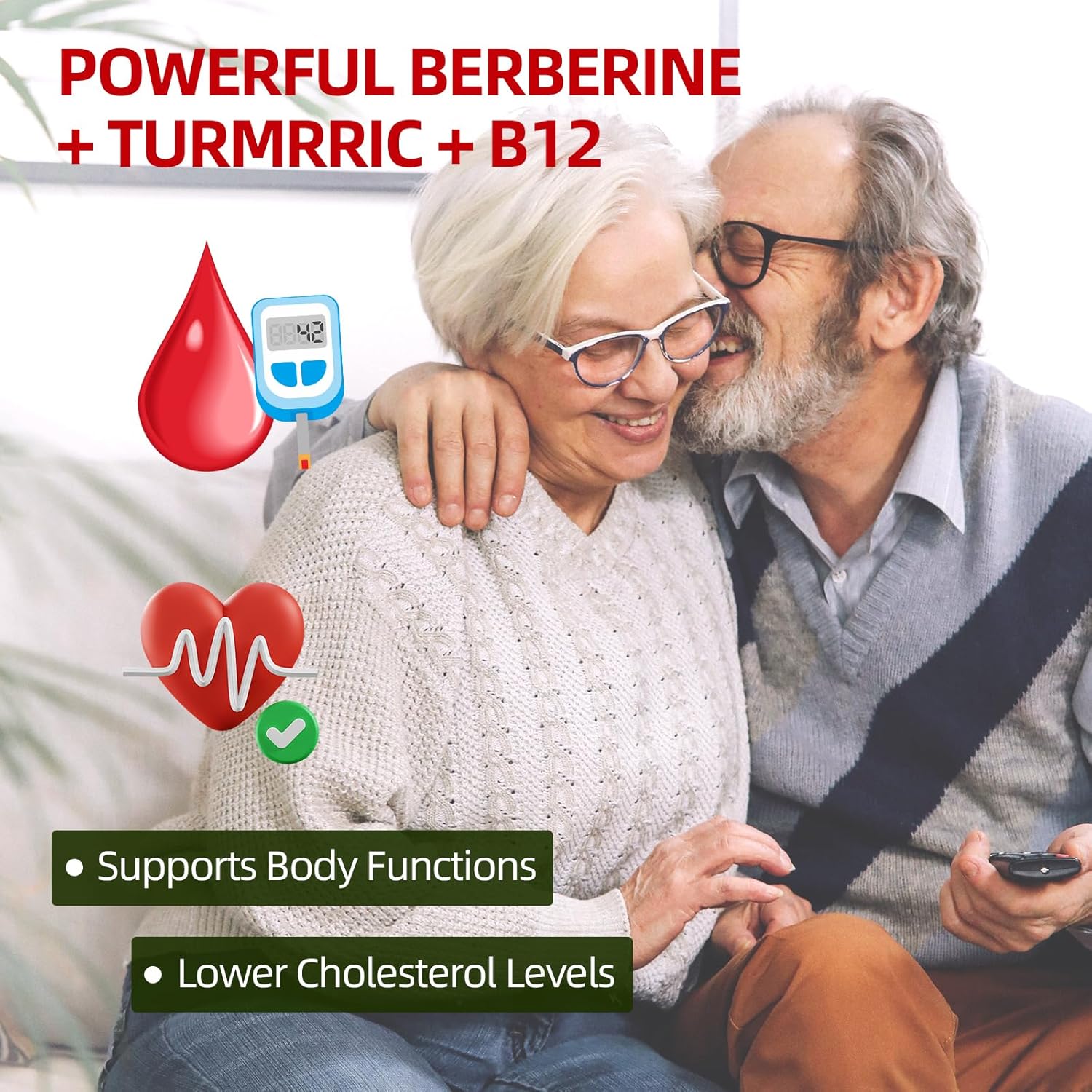 Organic Berberine Gummies with Ceylon Cinnamon - Immune & Metabolism Support - 1500mg High Potency Berberine HCL - Sugar Free - Strawberry Flavor - 120 Count