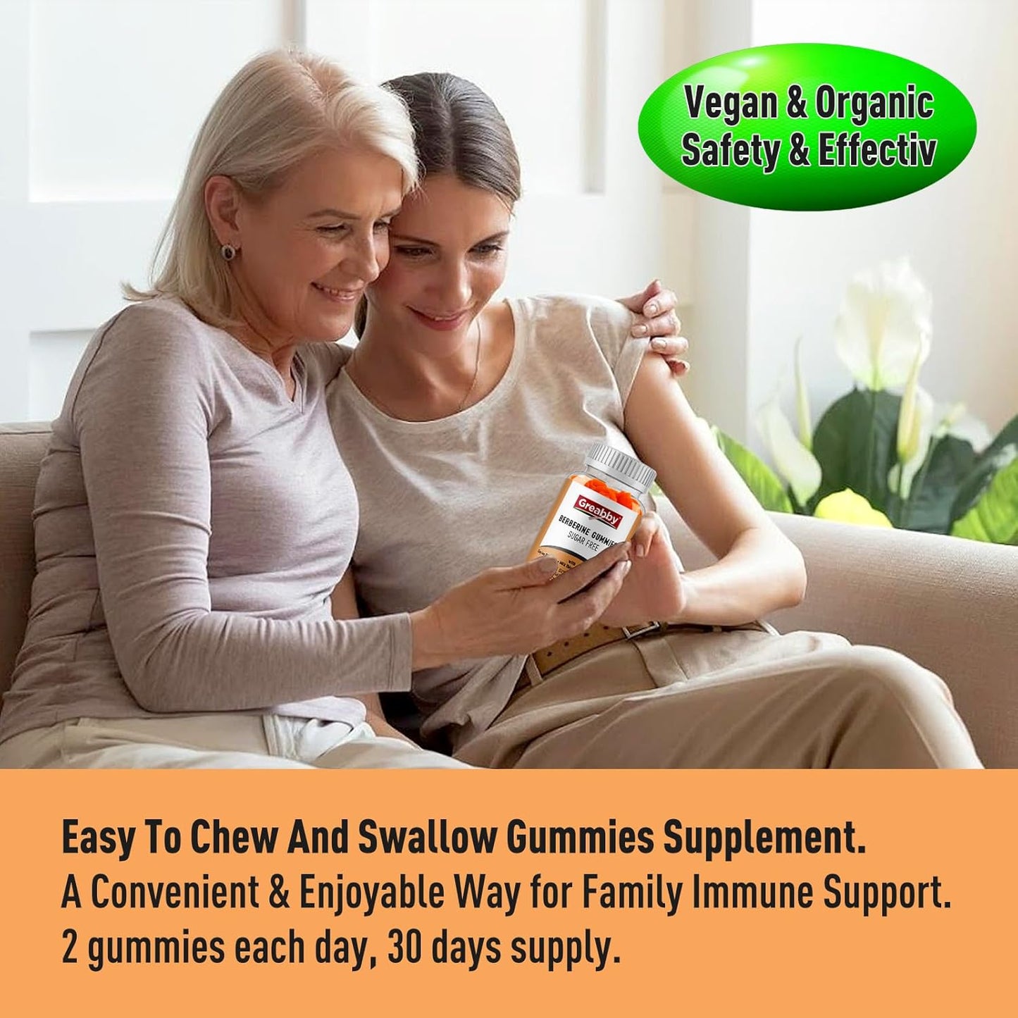 Organic Berberine HCL 1200mg Gummies with Ceylon Cinnamon - Immune System Support for Adults, Sugar-Free & GMO-Free, 60 Gummies