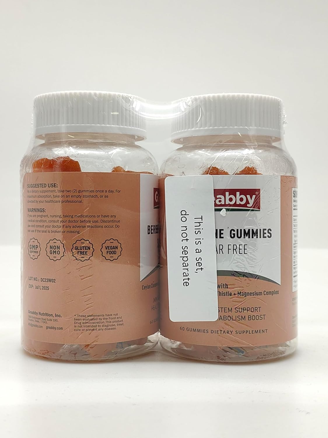 Organic Berberine HCL Gummies with Ceylon Cinnamon - Immune Support & Sugar Free - 120 Gummies, 1200mg