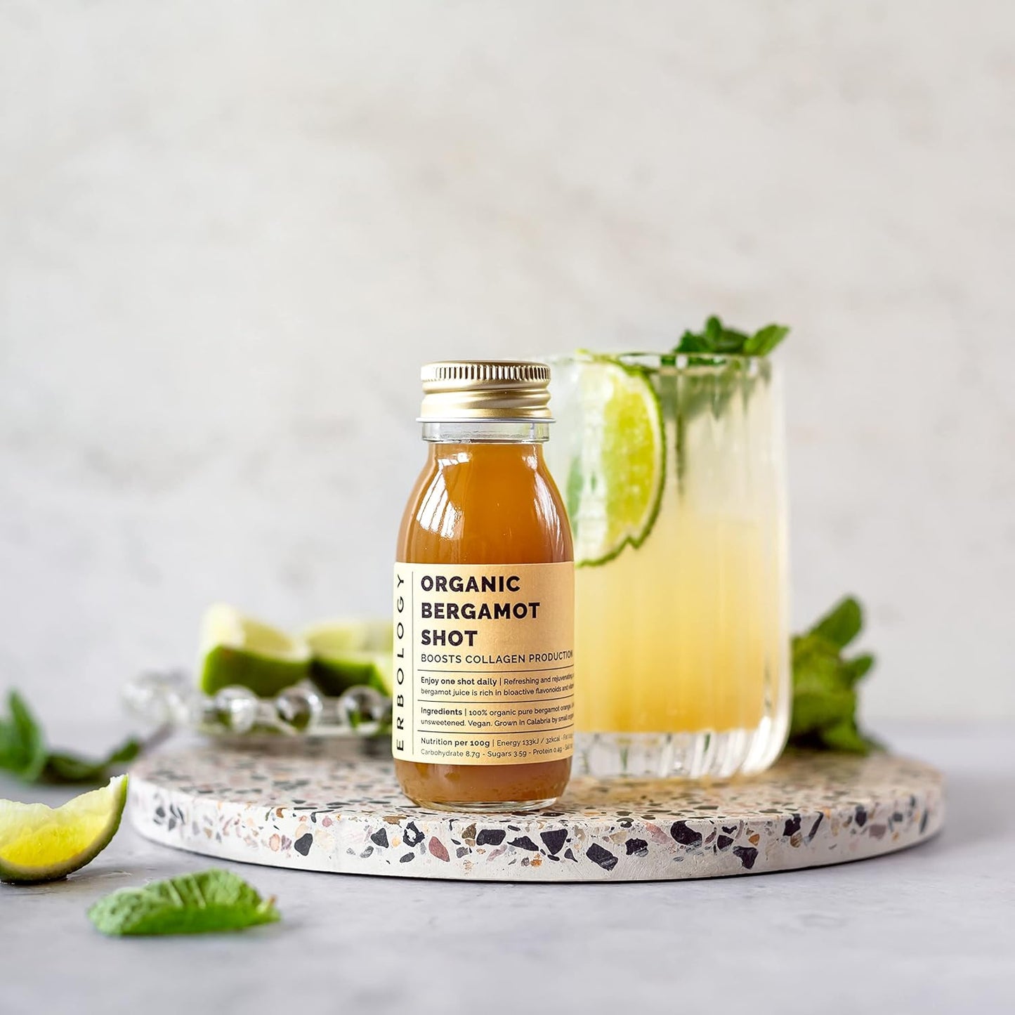 Organic Bergamot Juice Shots for Immunity & Collagen - High in Vitamin C - 100% Pure from Italy - No Sugar - 12 Daily Shots