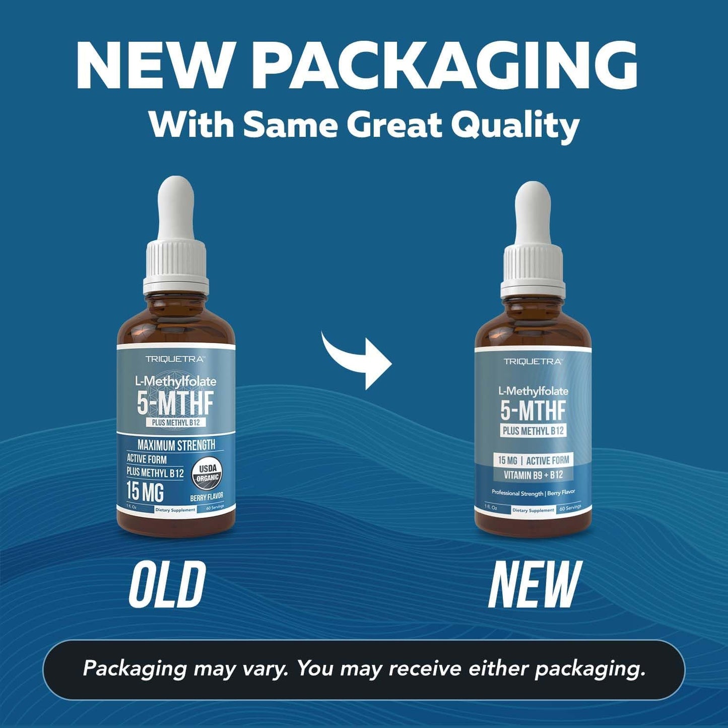 Organic Berry Flavored Liquid Sublingual L Methyl Folate 15mg + Methyl B12 - Professional Strength 5-MTHF Form for Mood, Cognition, Homocysteine - 2 Pack 1oz
