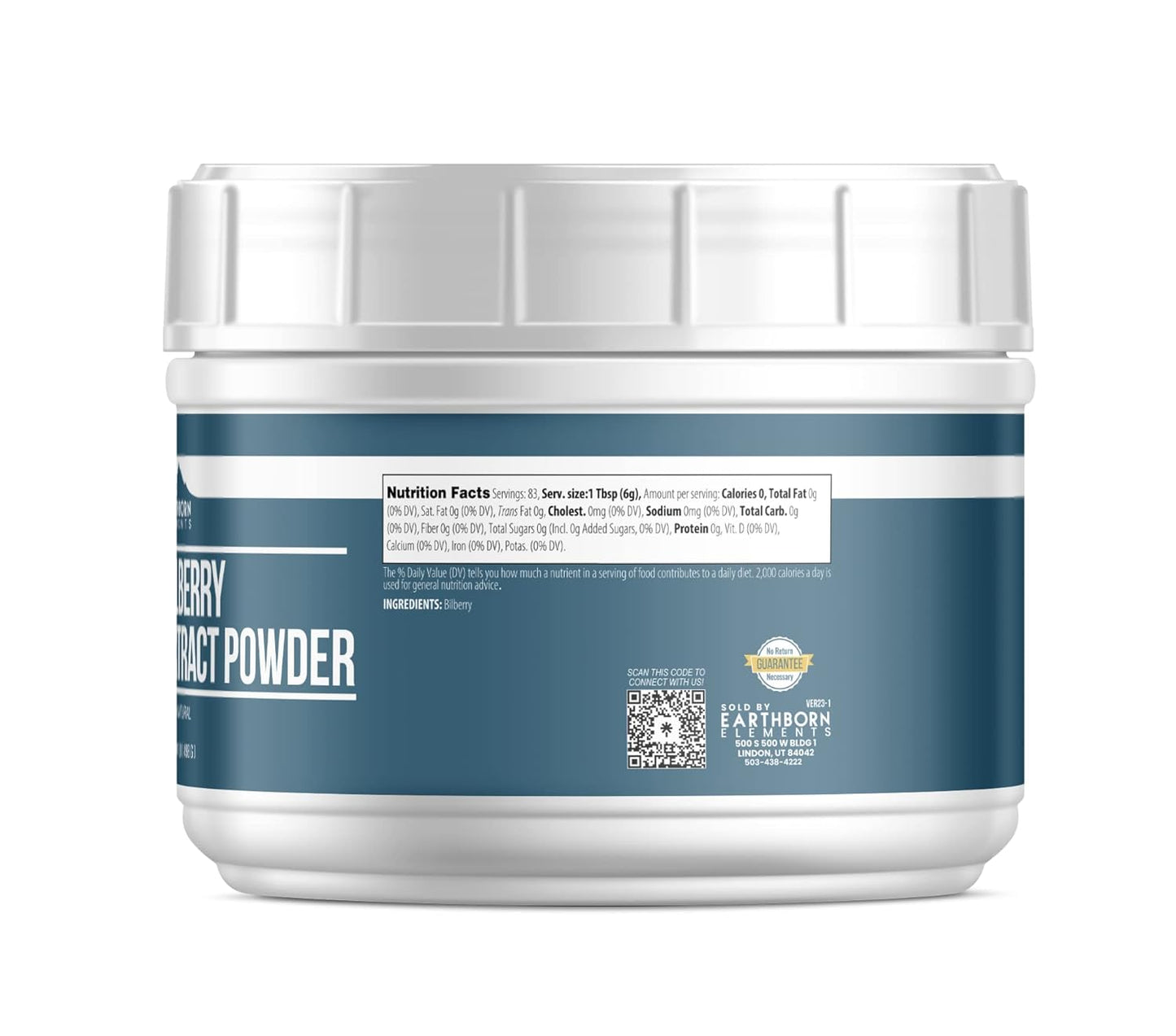 Organic Bilberry Extract Powder 1.1 lb - Pure & Natural Superfood for Smoothies & Shakes