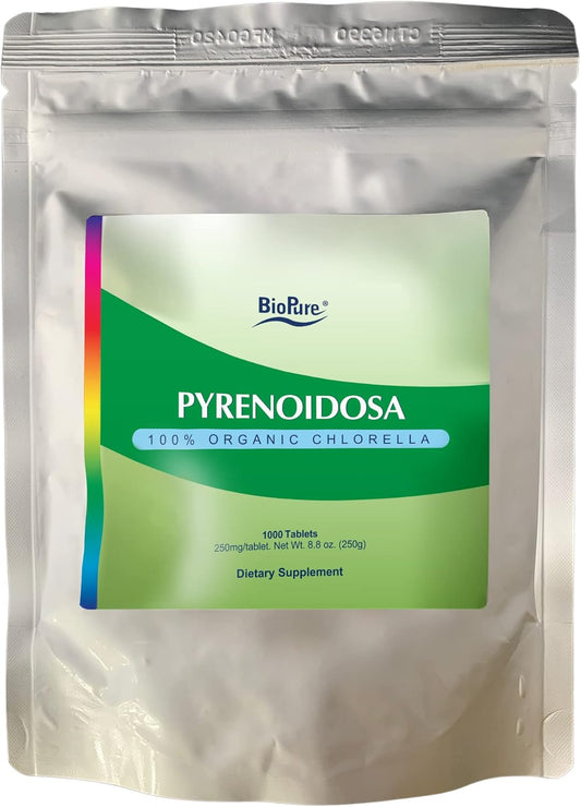 Organic BioPure Chlorella Pyrenoidosa Tablets - Nutrient-Rich Superfood for Metabolism, Detox & Immunity - 1000 Tablets - BoostGo Australia