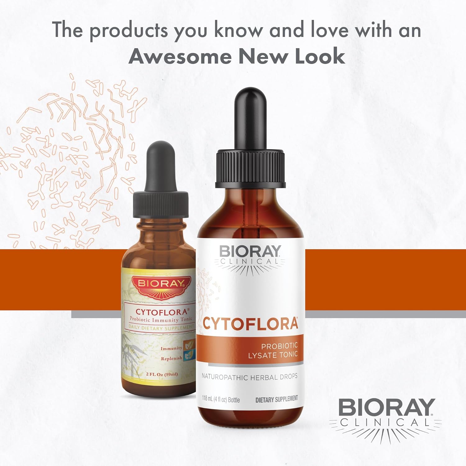 Organic BIORAY CytoFlora Probiotic Tonic for Immunity & Gut Health - 4 fl oz - Non-GMO, Vegetarian, Gluten Free