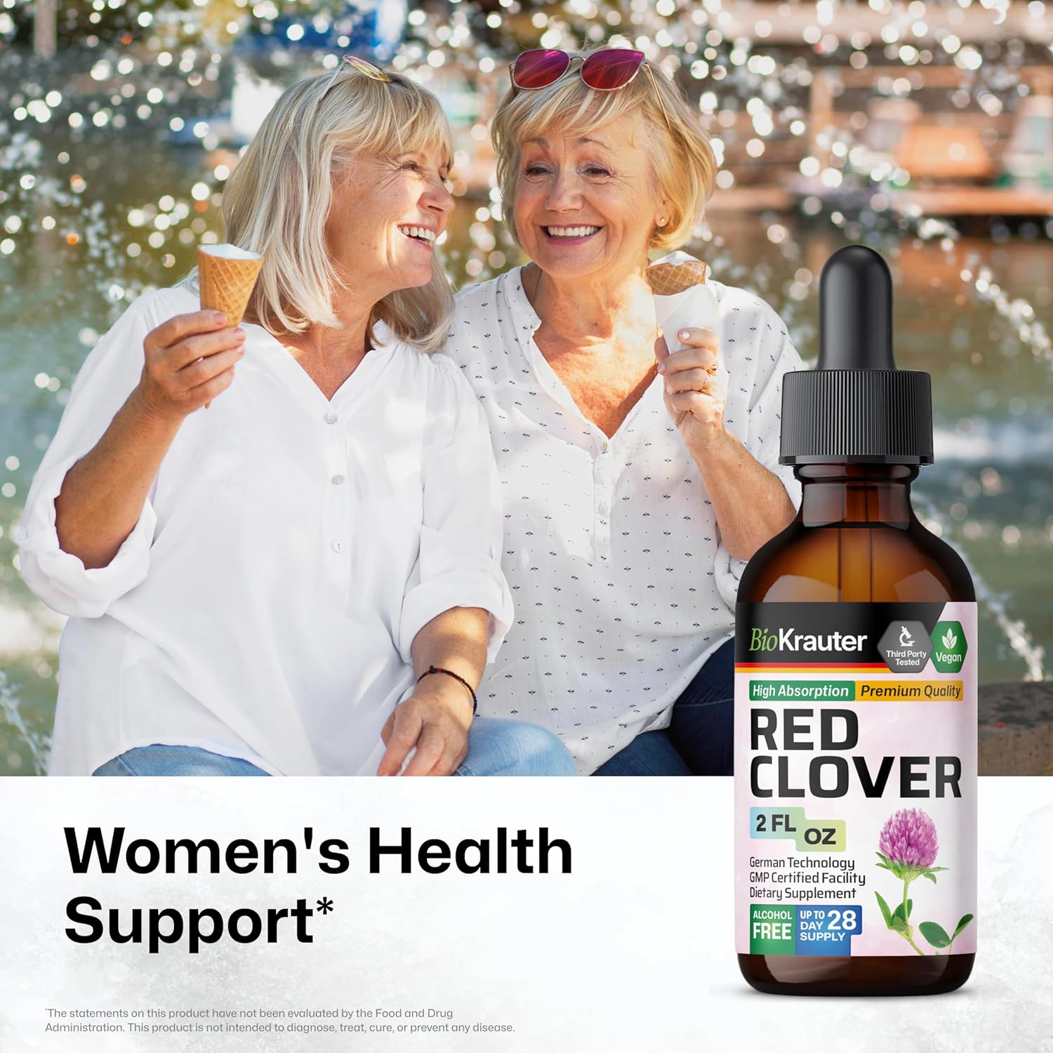 Organic Black Cohosh and Red Clover Tincture Combo Pack - 2 Fl. Oz. Each