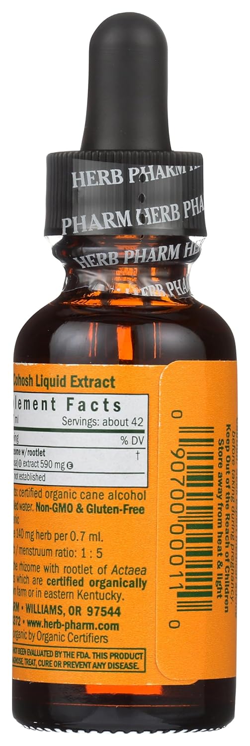 Organic Black Cohosh Extract by HERB PHARM - 1 Fluid Ounce