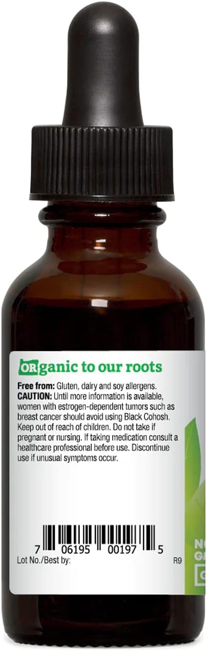 Organic Black Cohosh Extract by Oregon's Wild Harvest - 1 Fluid Ounce, 1:1 Ratio