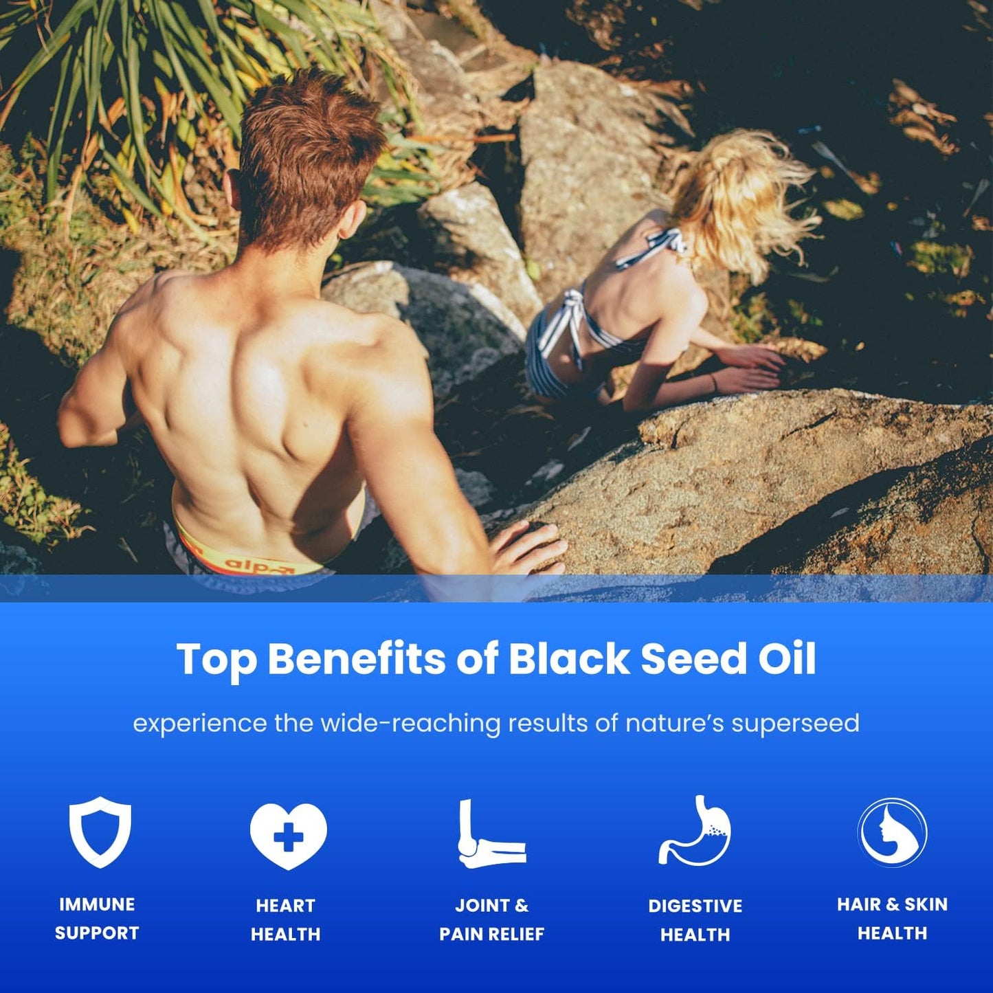 Organic Black Cumin Seed Oil Capsules - 120 Vegan Softgels, 1400mg Per Serving, Cold Pressed Nigella Sativa Pills with Thymoquinone & Vitamin E - Omega 3 6 9 Rich