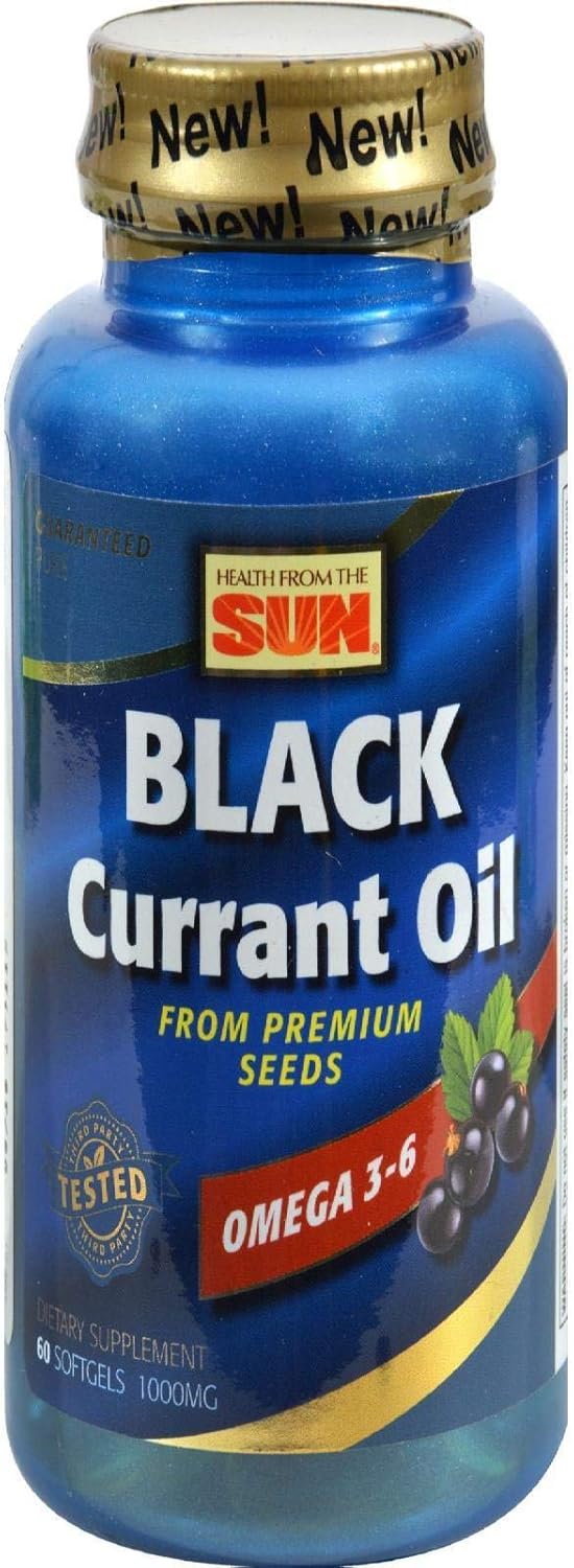 Organic Black Currant Oil Softgels for Enhanced Health Benefits - 60 Count