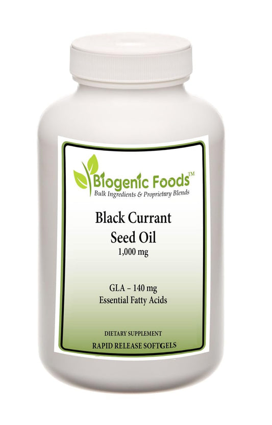 Organic Black Currant Seed Oil Supplement with 140mg GLA - Cold Pressed 1,000mg Essential Fatty Acid Source