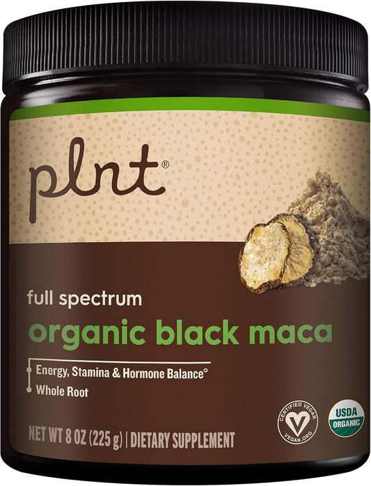 Organic Black Maca Powder - Supports Energy, Stamina, Hormone Balance - 8 oz (45 Servings)