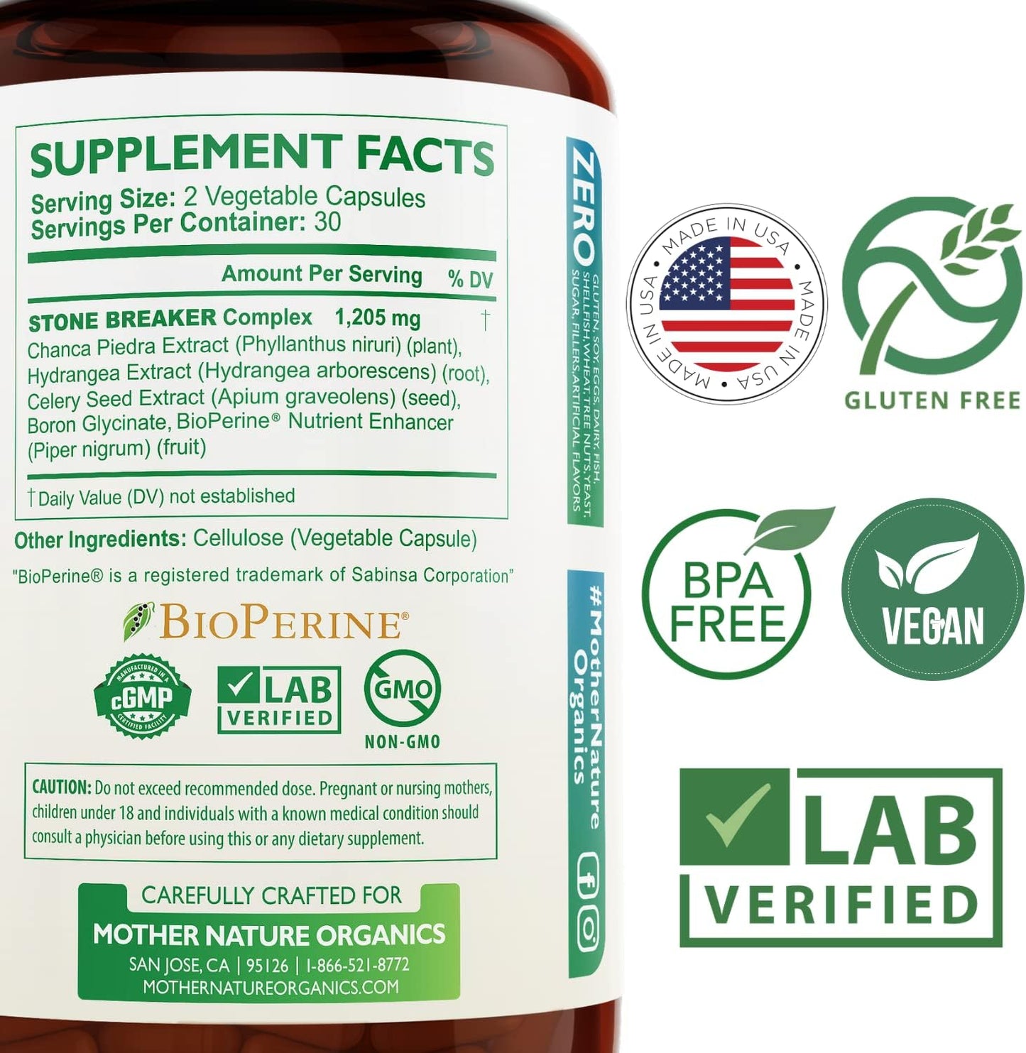 Organic Black Maca Root Powder & Chanca Piedra Capsules for Energy, Wellness & Urinary Tract - Vegan & Non-GMO Superfoods by Mother Nature Organics
