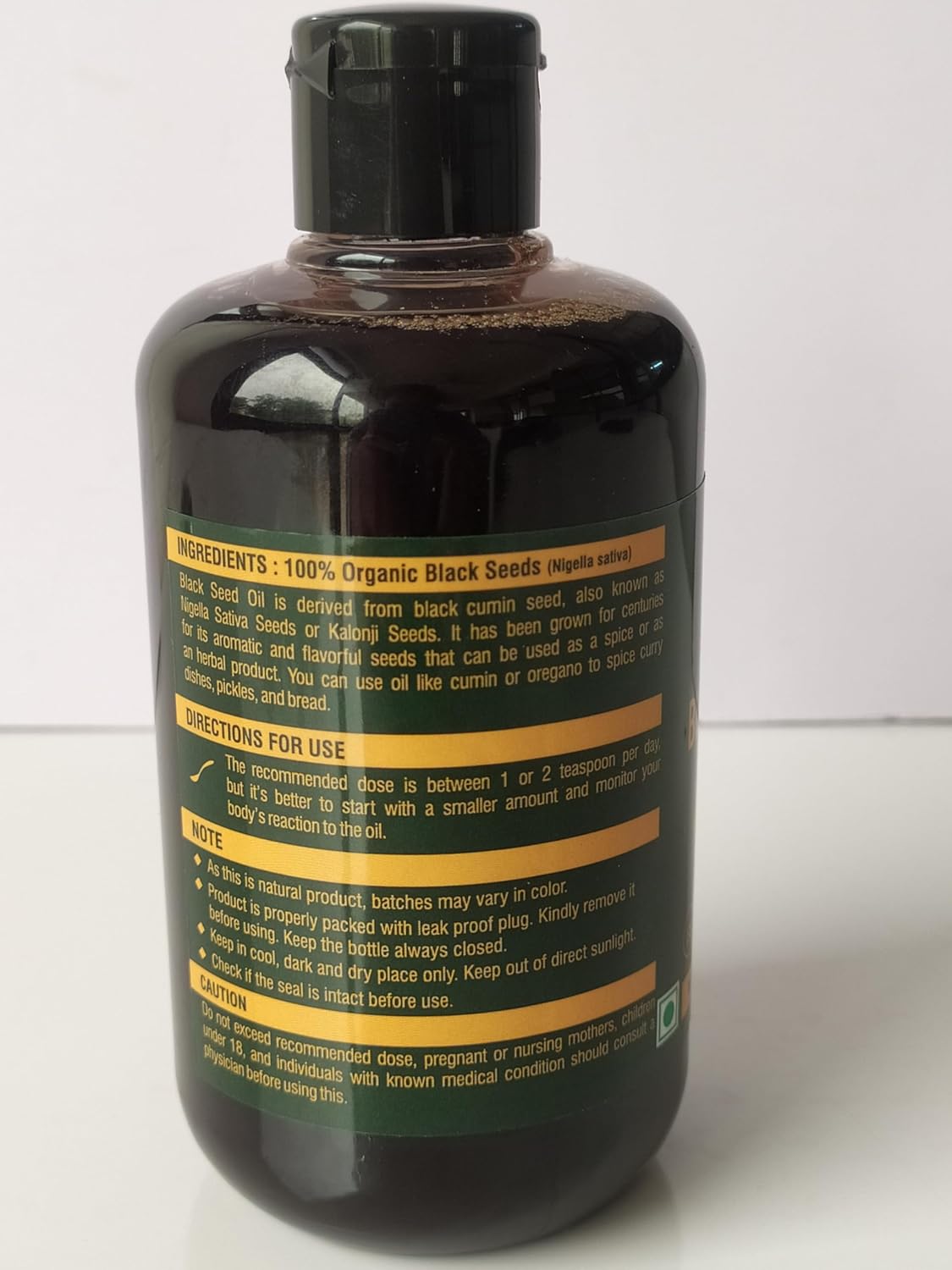 Organic Black Seed Oil - 100% Pure, Cold-Pressed Nigella Sativa Oil (10.15 fl oz) - Rich in Thymoquinone & Omega 3,6 & 9 - Non-GMO & Untreated - Holy Natural Miracle Oil