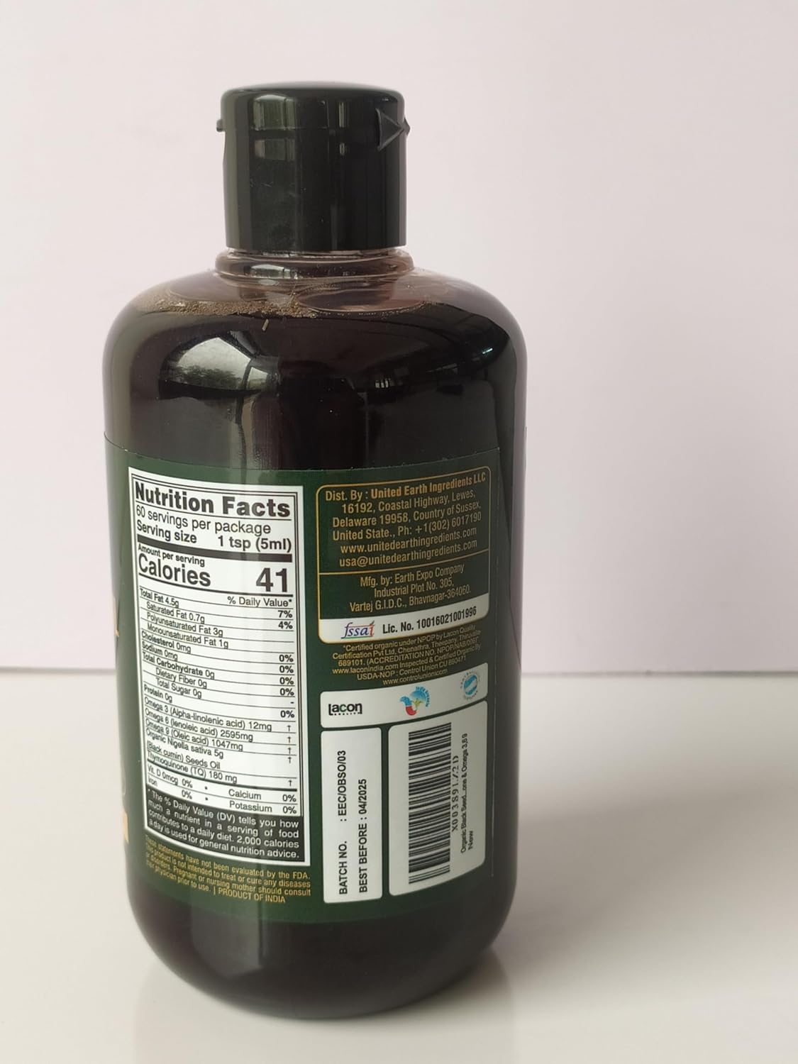 Organic Black Seed Oil - 100% Pure, Cold-Pressed Nigella Sativa Oil (10.15 fl oz) - Rich in Thymoquinone & Omega 3,6 & 9 - Non-GMO & Untreated - Holy Natural Miracle Oil