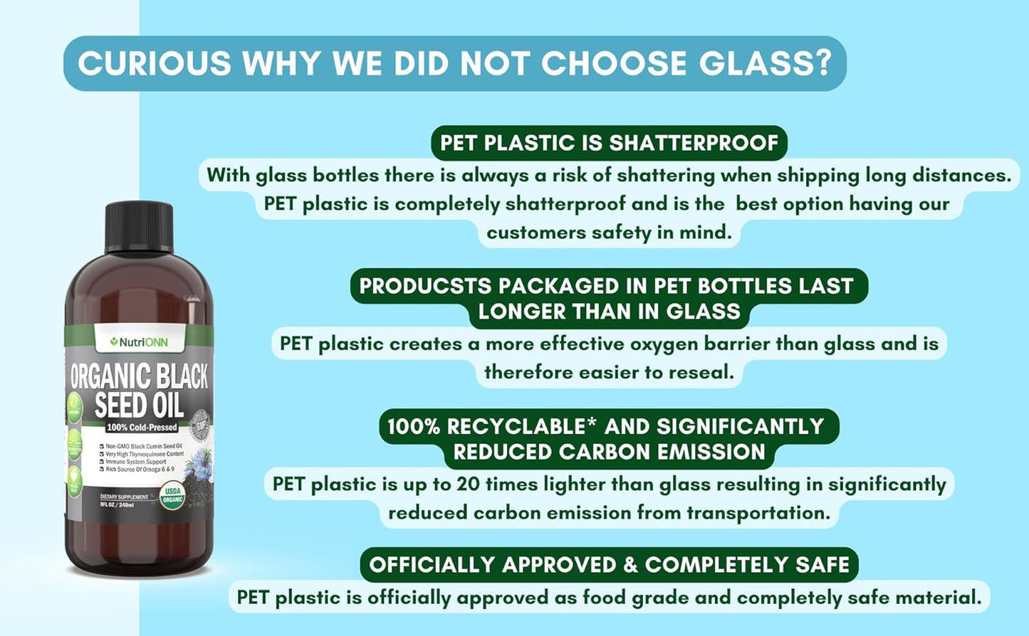 Organic Black Seed Oil - USDA Certified, High Thymoquinone, Non-GMO, Cold-Pressed, Rich in Omega-6 & Omega-9 - 8 Oz Bottle - BoostGo Australia