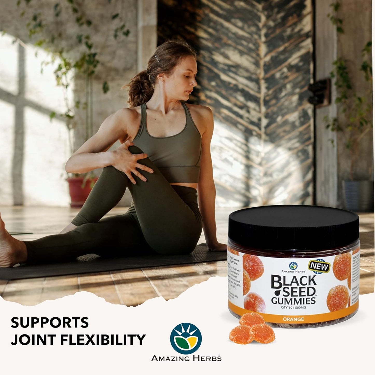 Organic Black Seed Oil Gummies 500mg - Cold Pressed Black Cumin Seed, Nigella Sativa, Immunity & Digestion Support - Orange Flavor 60ct