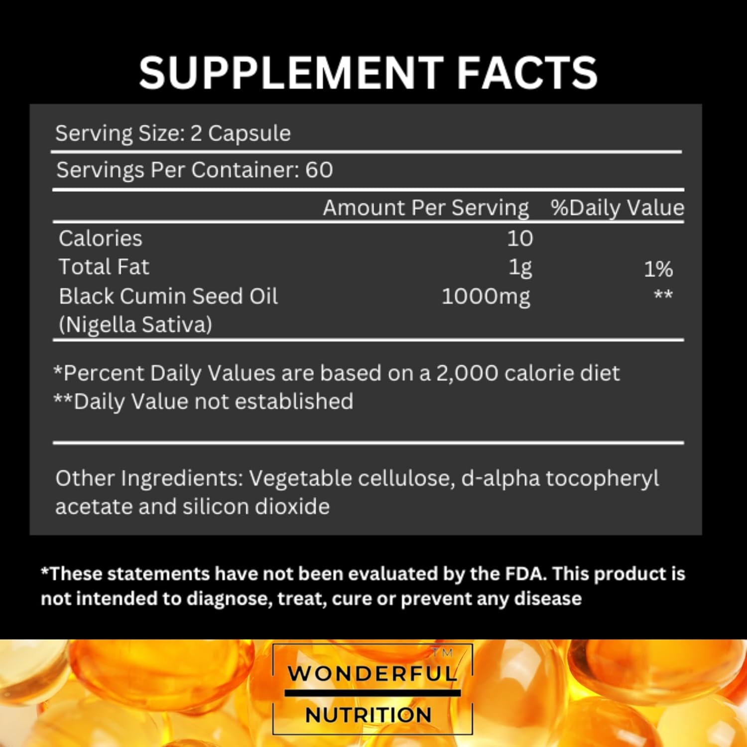 Organic Black Seed Oil Softgels - 120ct, 1000mg/Serving, Cold Pressed, High Thymoquinone - Supports Health, Hair, Skin & Nails