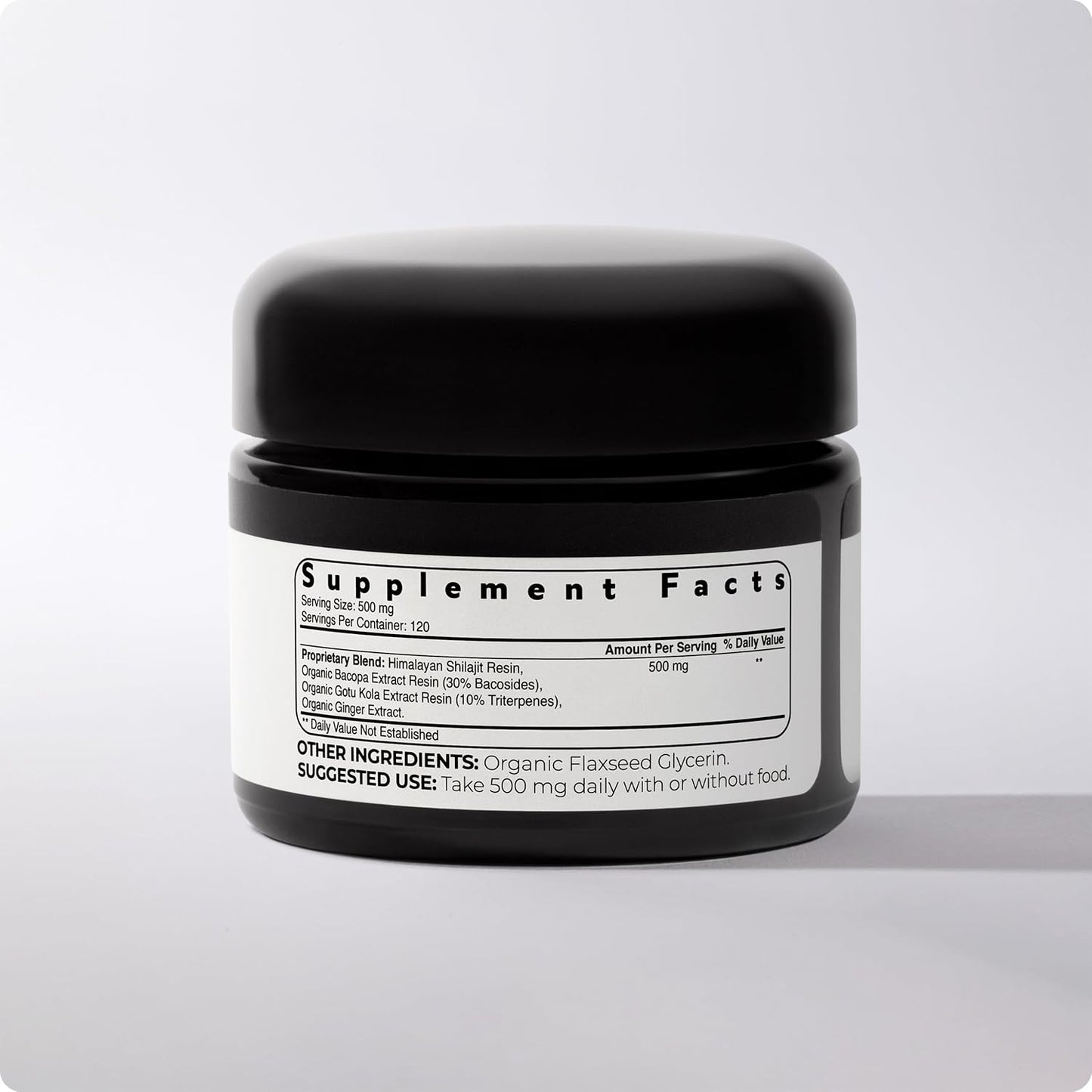 Organic Blisque Shilajit Resin Supplement for Cognitive Support with Bacopa & Gotu Kola - 60g