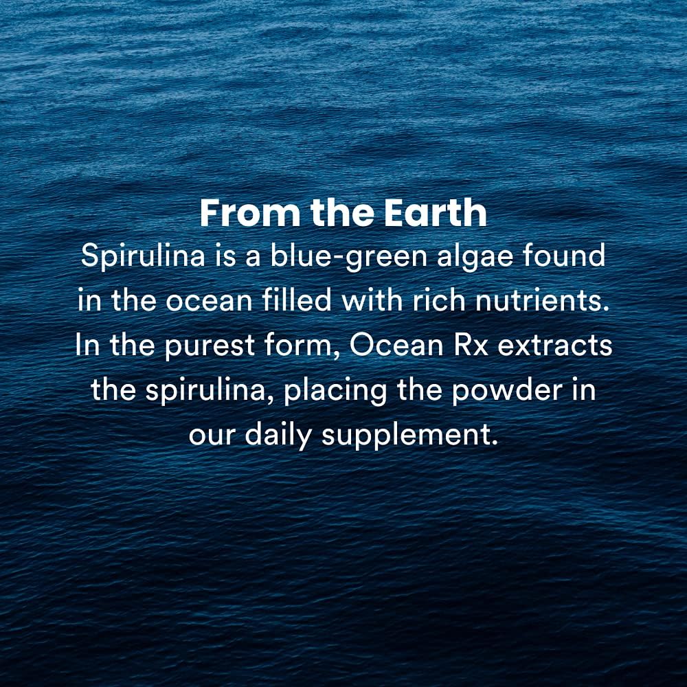 Organic Blue Spirulina Capsules | Superfood Supplement with Phycocyanin | Promotes Healthy Skin, Oral Health, and Wound Recovery | 30 Servings