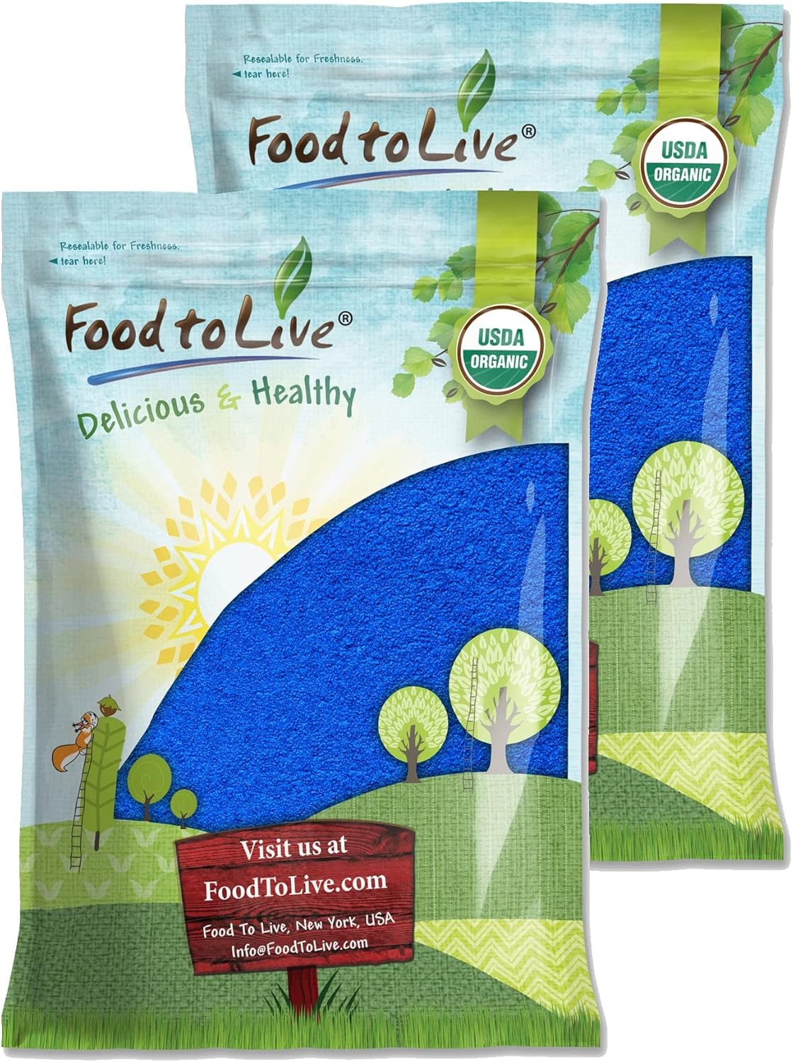 Organic Blue Spirulina Powder - 16 lbs - Non-GMO Raw Algae Extract for Juices, Smoothies & Food Coloring - Vegan & Non-Irradiated
