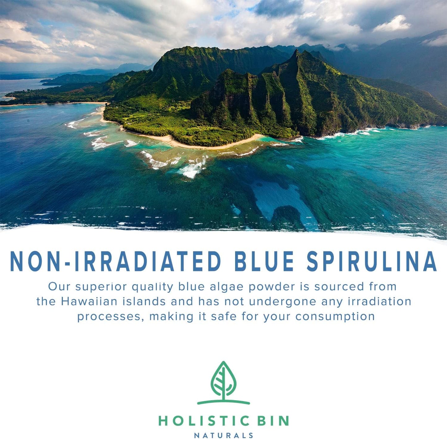 Organic Blue Spirulina Powder: Rich Vegan Protein Source, Ideal for Smoothies & Baked Goods - 50g