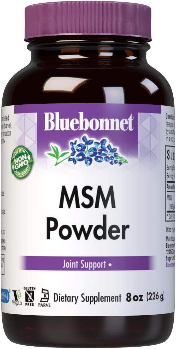 Organic BlueBonnet MSM Powder - 8 Ounces for Joint Health & Mobility