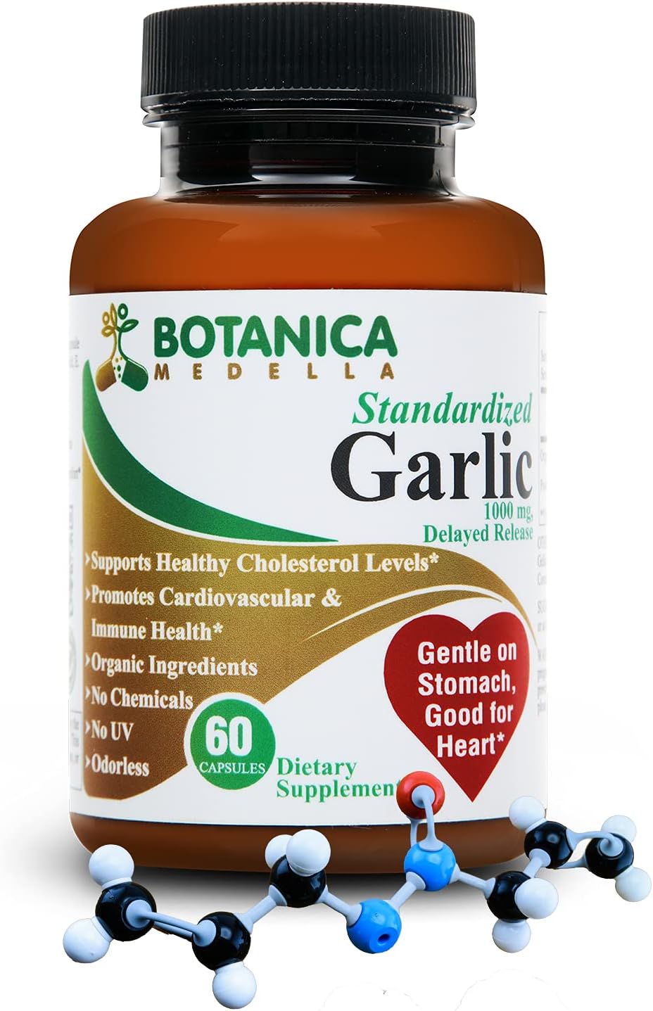 Organic Botanica Medella Allicin Supplement - 12400 mcg - 3rd Party Tested - Odorless - Delayed Release - 30-60 Days Supply