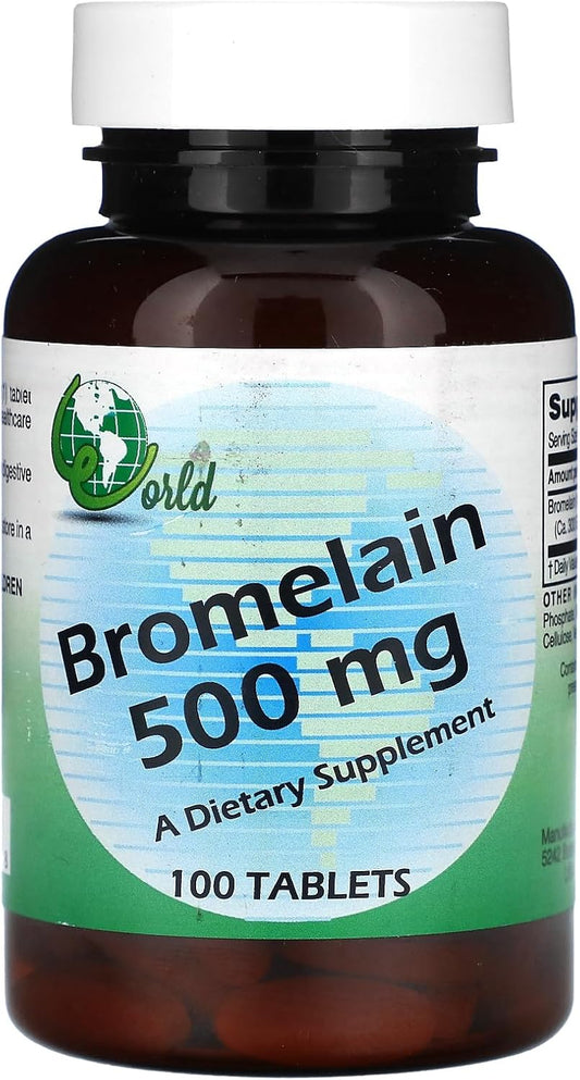 Organic Bromelain Capsules - 500 Mg - 100 Count - Natural Enzyme Supplement