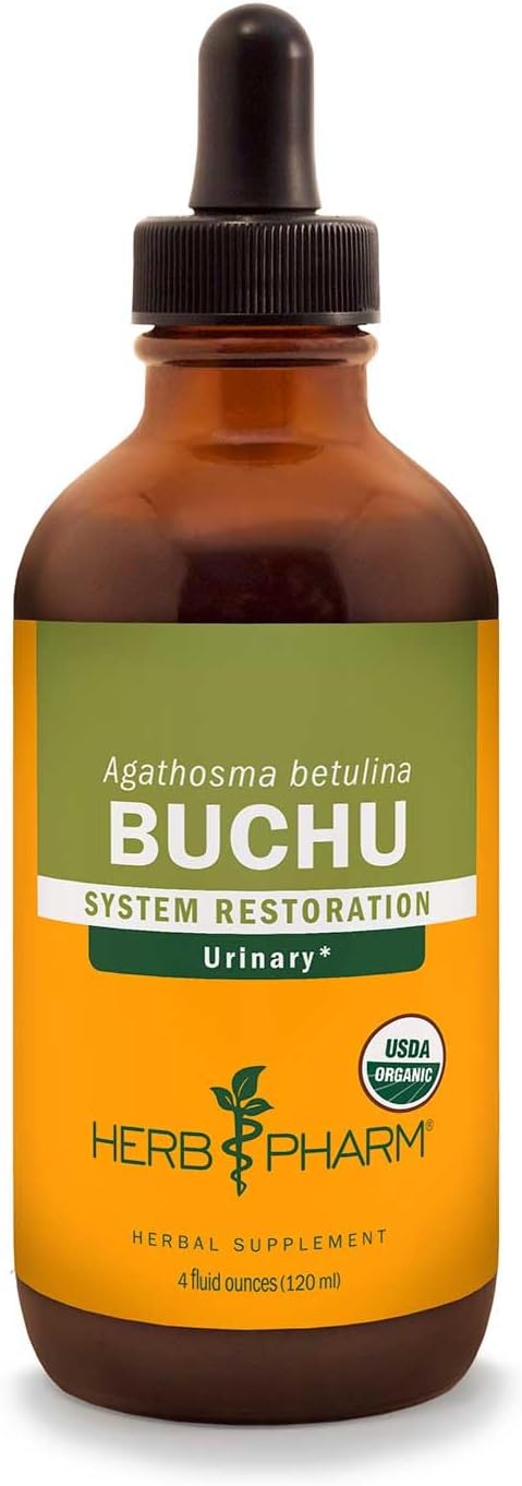 Organic Buchu Liquid Extract for Urinary System Support - 4 oz by Herb Pharm