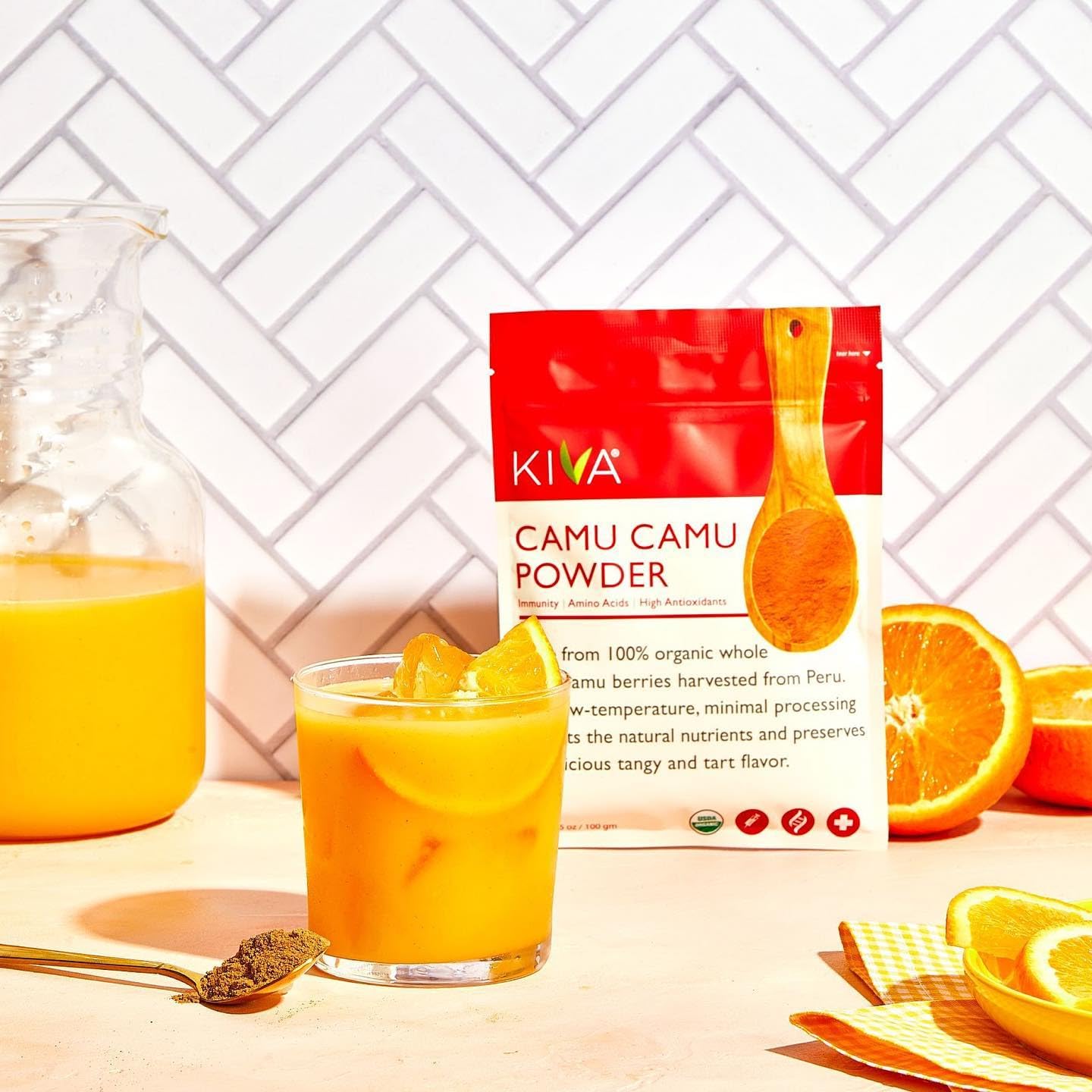 Organic Camu Camu Powder - High Vitamin C Content - Non-GMO, Raw, Vegan - 3.5 oz Bag