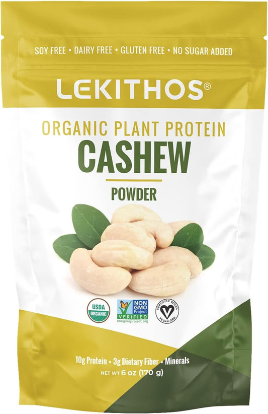 Organic Cashew Protein Powder - 6 oz - 10g Protein - USDA Organic, Non-GMO, Vegan, Gluten Free - No Added Sugars
