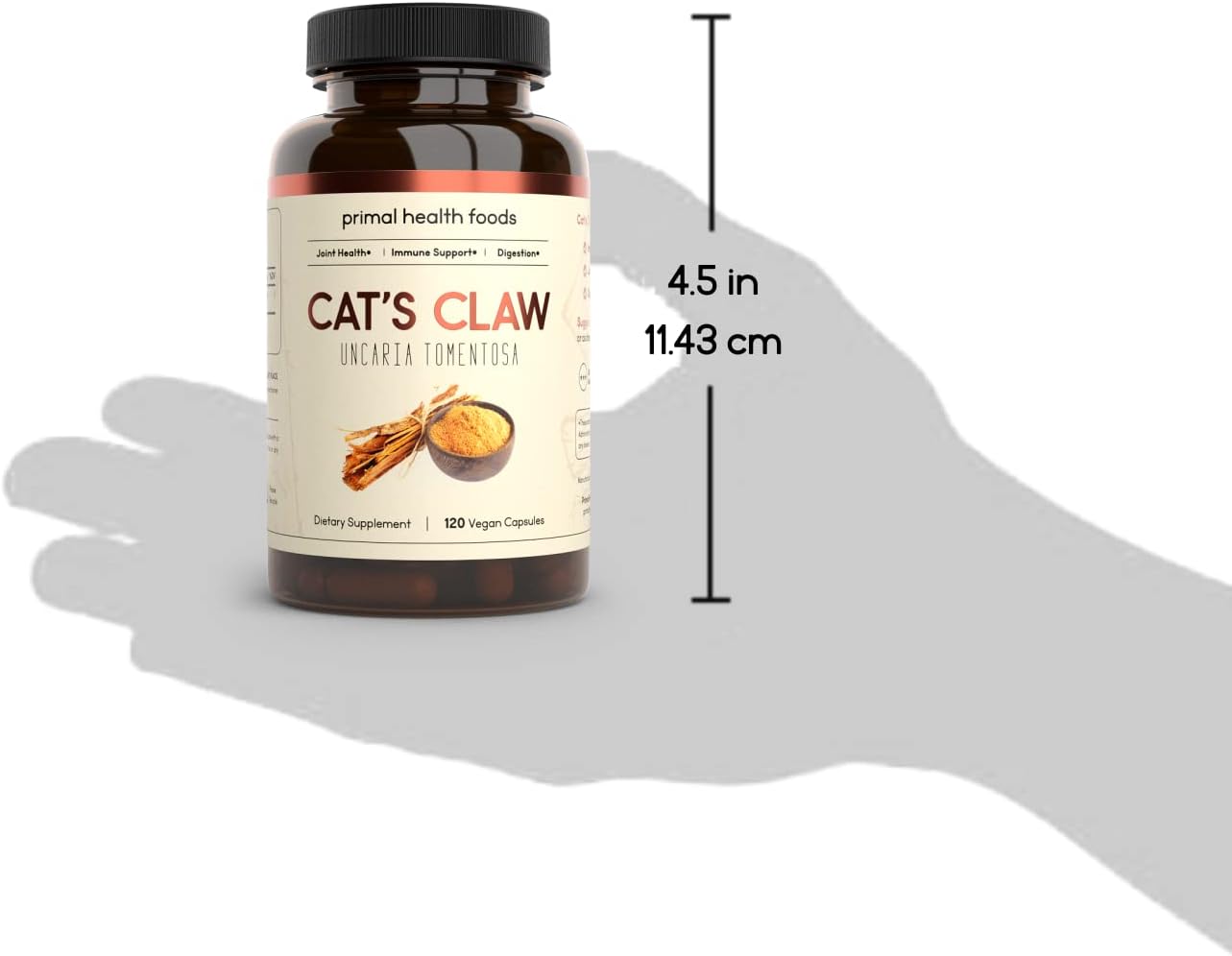 Organic Cat's Claw 1000mg Supplement for Immune Support, Digestion & Joint Relief - 60 Servings | Vegetarian, Non-GMO, Gluten Free